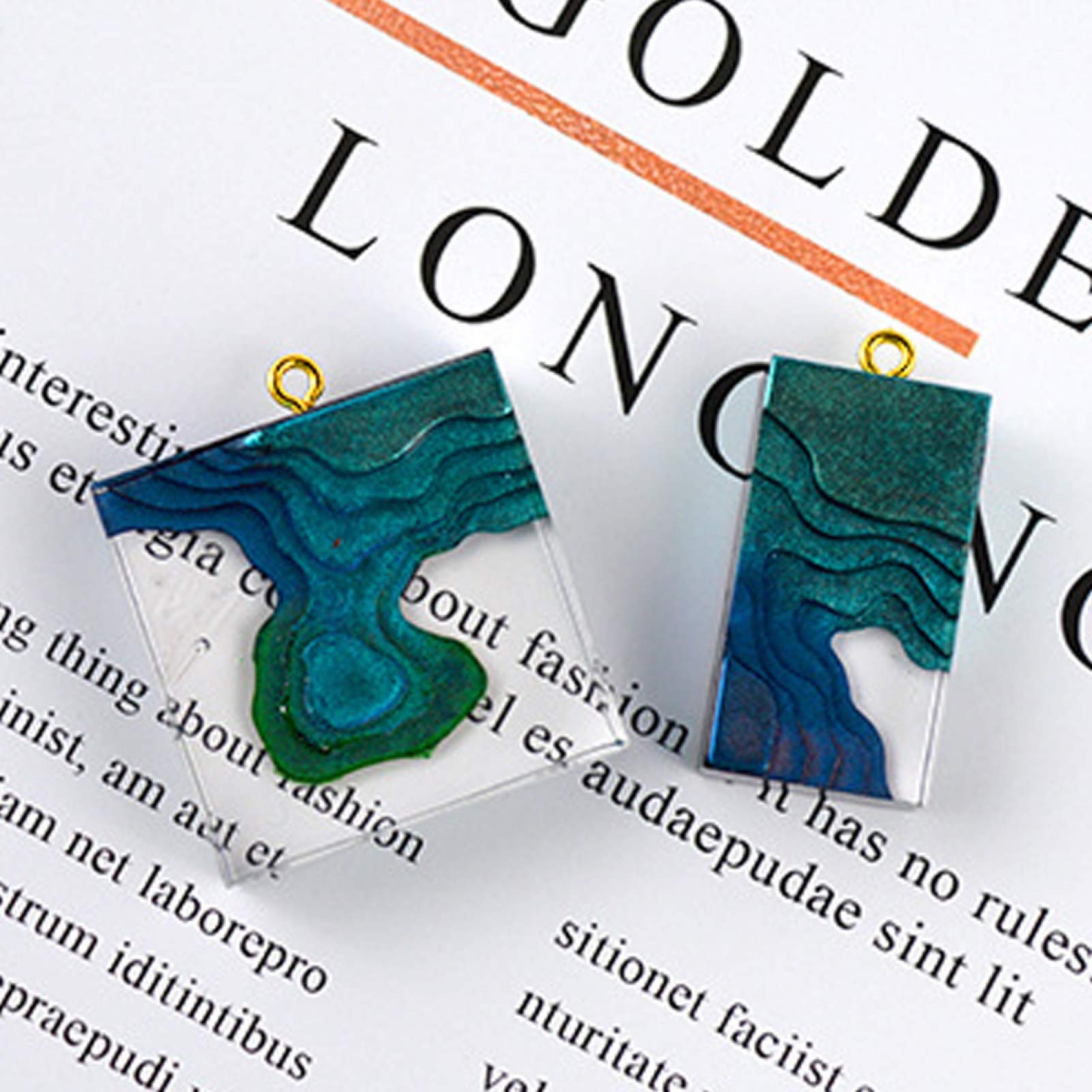 Gilroy Island Resin Silicone Molds - Ocean Themed Jewelry Making Molds for Epoxy Resin Casting, DIY Pendants, Couple Necklaces & Keychains - Perfect for Beach Wedding Gifts, Anniversary Presents & Handmade Resin Crafts