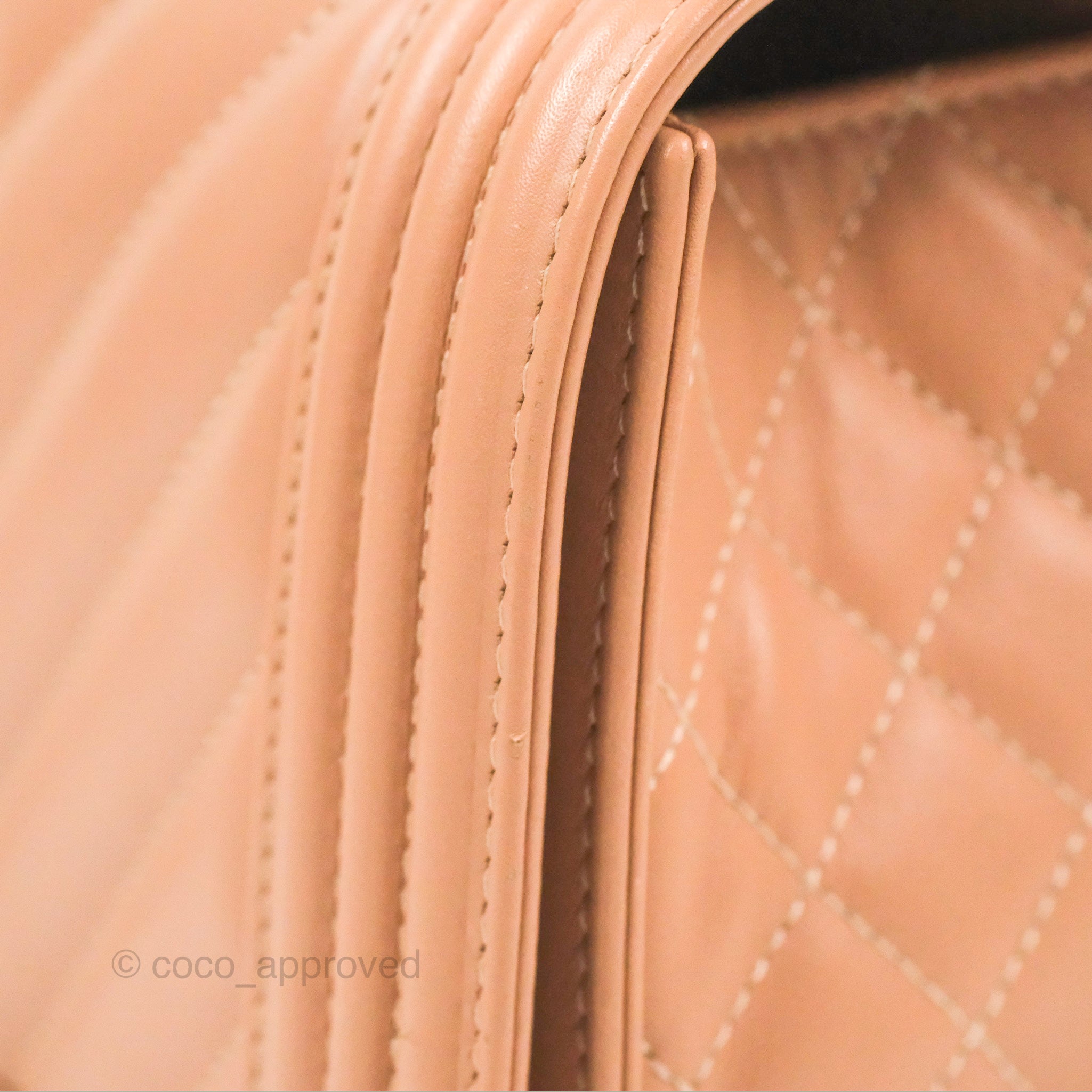 Chanel Chevron & Quilted Medium Boy Bag in Beige Calfskin with Gun Metal Hardware - Luxury Crossbody Bag for Women, Perfect for Date Night & Evening Events
