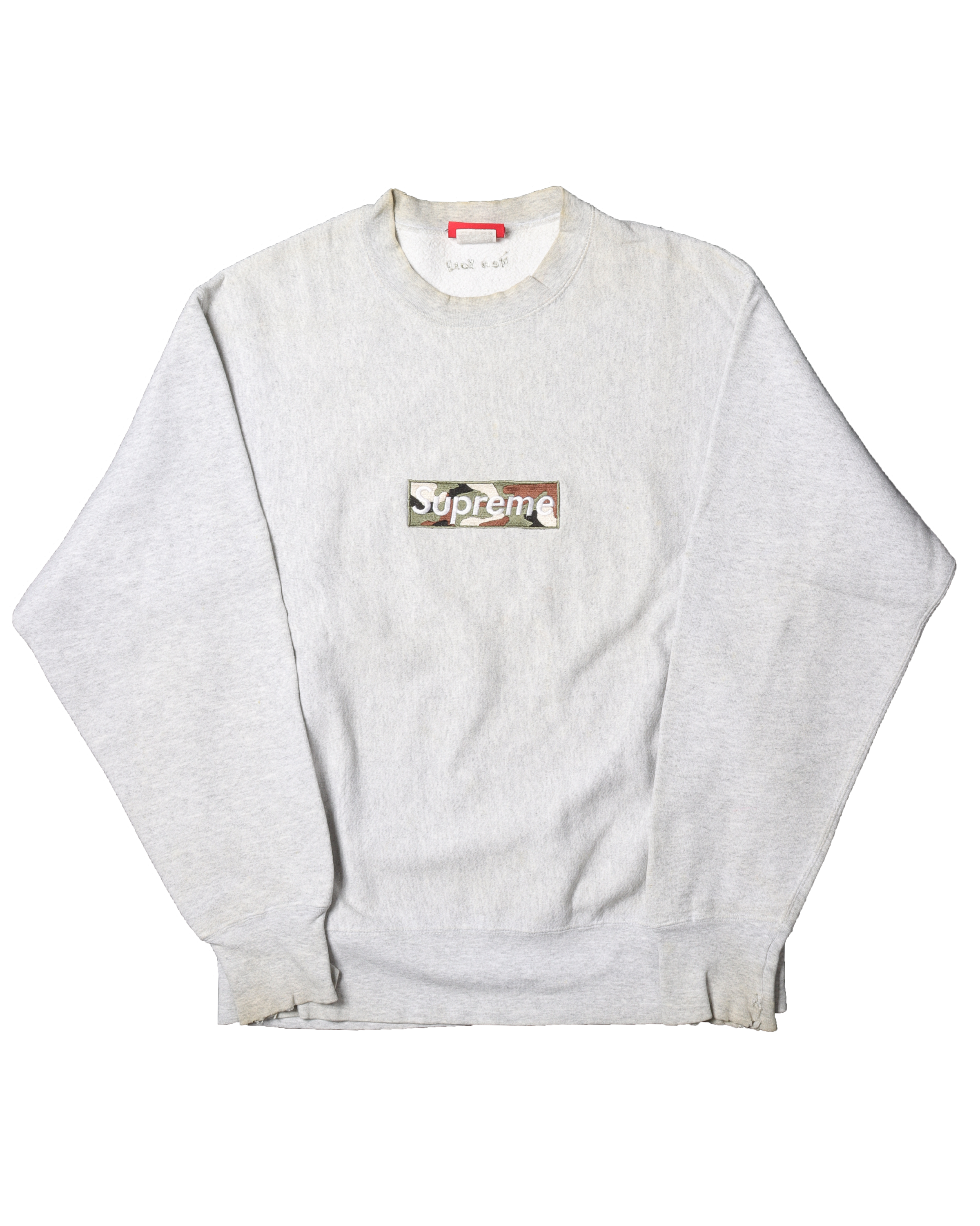 1995 Camo Box Logo Crewneck Sweatshirt - 1 Year Anniversary Edition | Vintage Streetwear for Men & Women | Perfect for Casual Outfits, Street Style & Urban Fashion