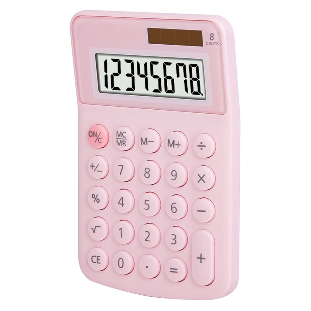 CUJUX Mini Solar Calculator - Colorful, Portable & Cute for Students - School & Office Supplies (Blue) - Perfect for Math Class, Homework & Office Calculations