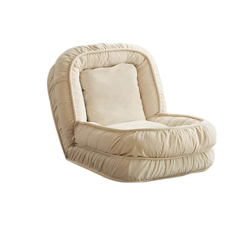 Stylish Solid Color Side Chair with Removable Cushion Back & Cotton Filling - Ivory, Green, Sepia - Perfect for Living Room, Dining Room, or Office