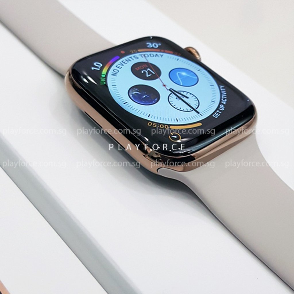 Apple Watch Series 4 44mm Stainless Steel GPS + Cellular with AppleCare+ - Smartwatch for Fitness Tracking, Calls & Notifications - Perfect for Workouts, Business & Everyday Use
