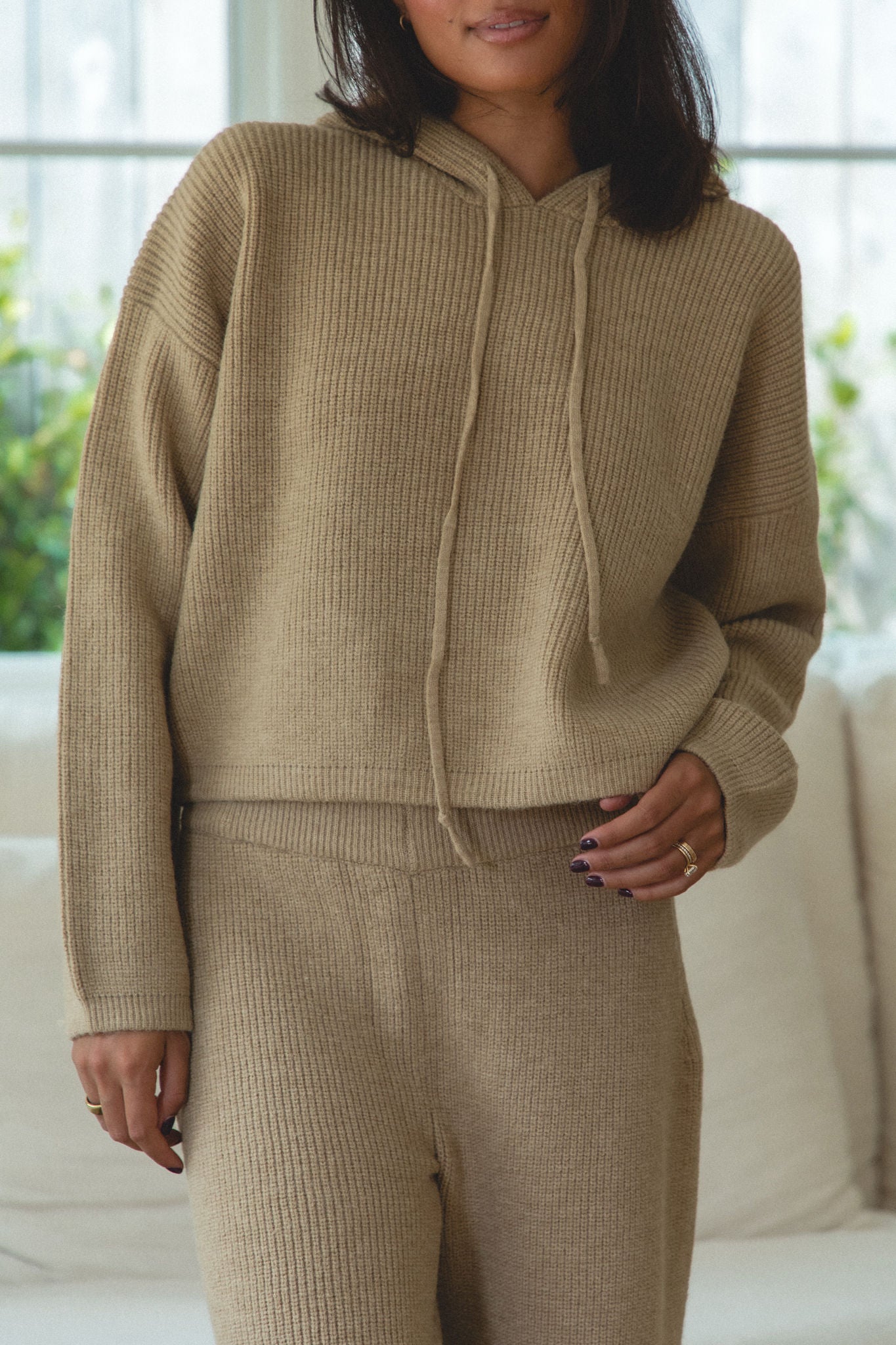 Autumn Wave Knit Sweater Hoodie Top - Cozy Women's Pullover for Fall Fashion | Perfect for Casual Outings, Coffee Dates & Weekend Relaxation