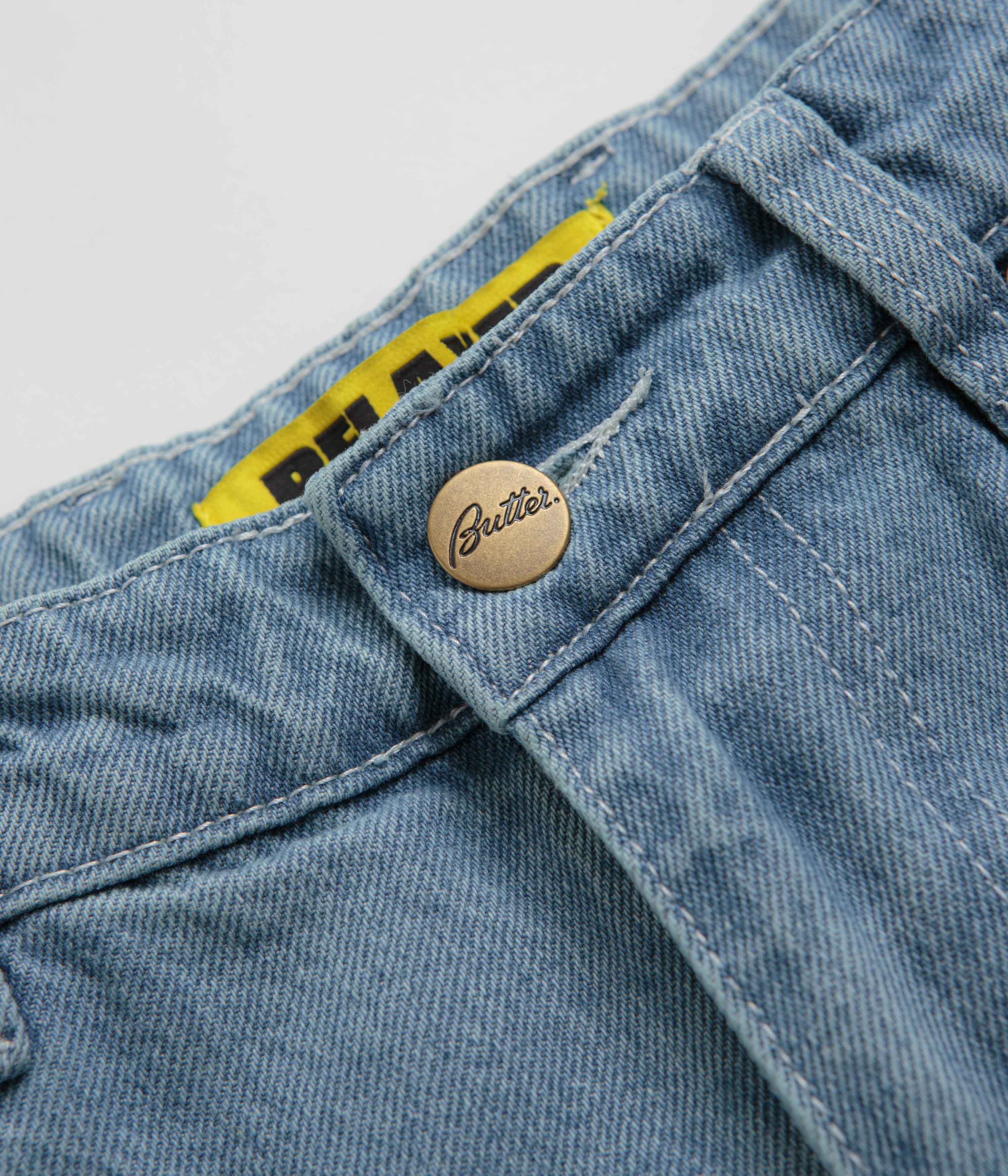 Butter Goods Art Jeans - Mid Blue Wash High Waisted Denim Pants for Women | Casual Streetwear & Vintage Style Outfits