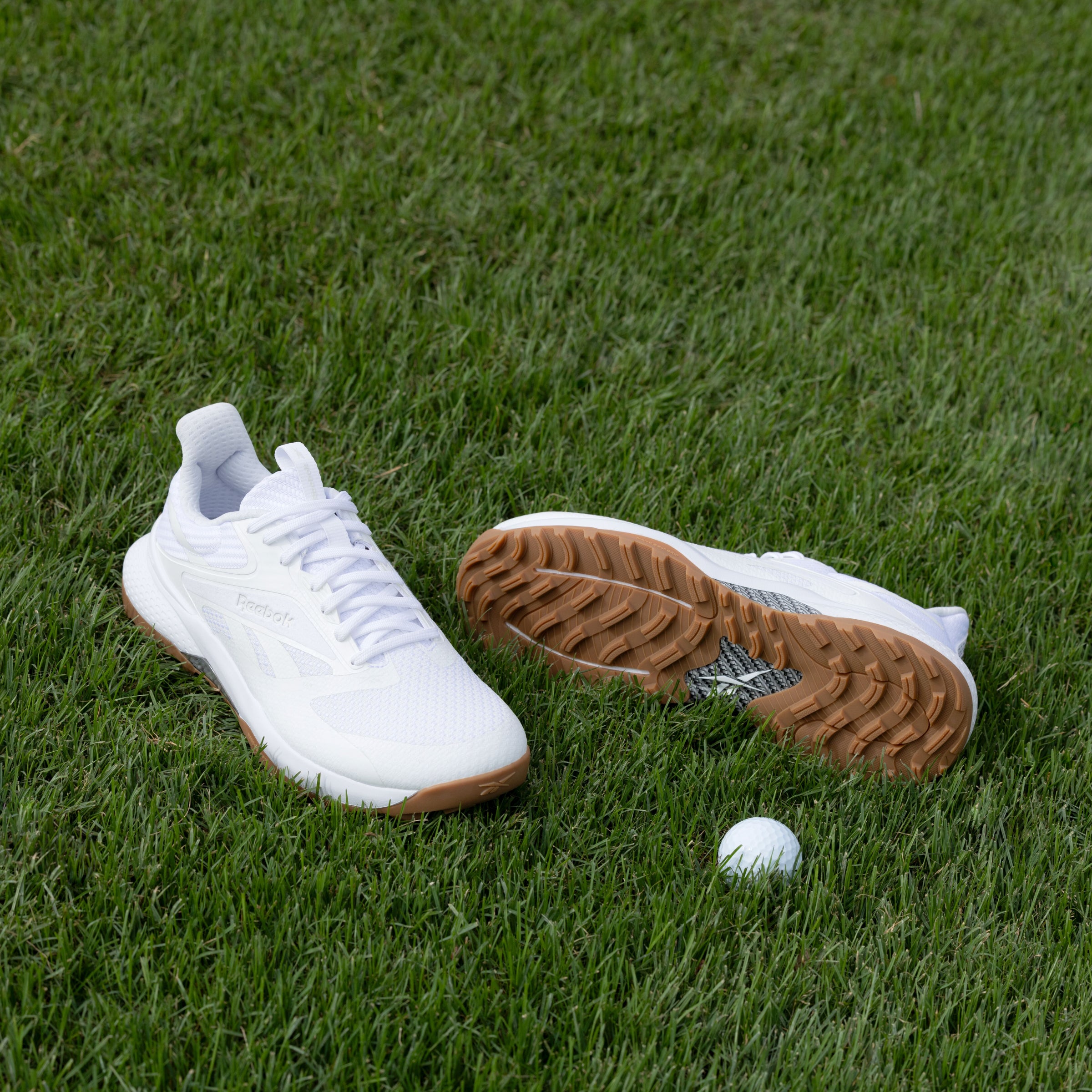 Nano Golf Shoes for Men - White/Barely Grey/Gum Lightweight Comfortable Sneakers - Perfect for Golf, Walking & Casual Wear