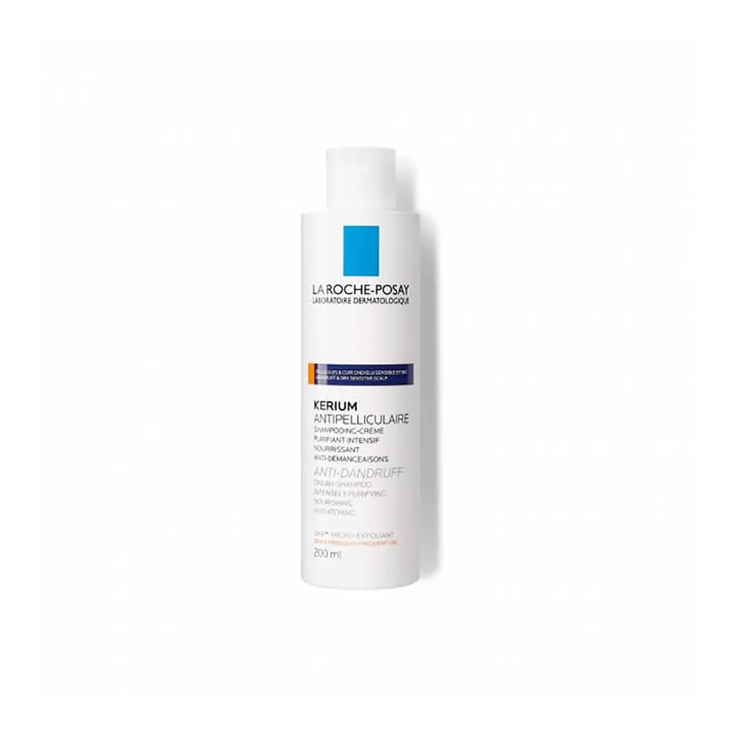 La Roche-Posay Kerium Anti-Dandruff Cream Shampoo 200ml - Gentle Scalp Treatment for Flaky, Itchy Scalp - Perfect for Daily Use & Sensitive Skin