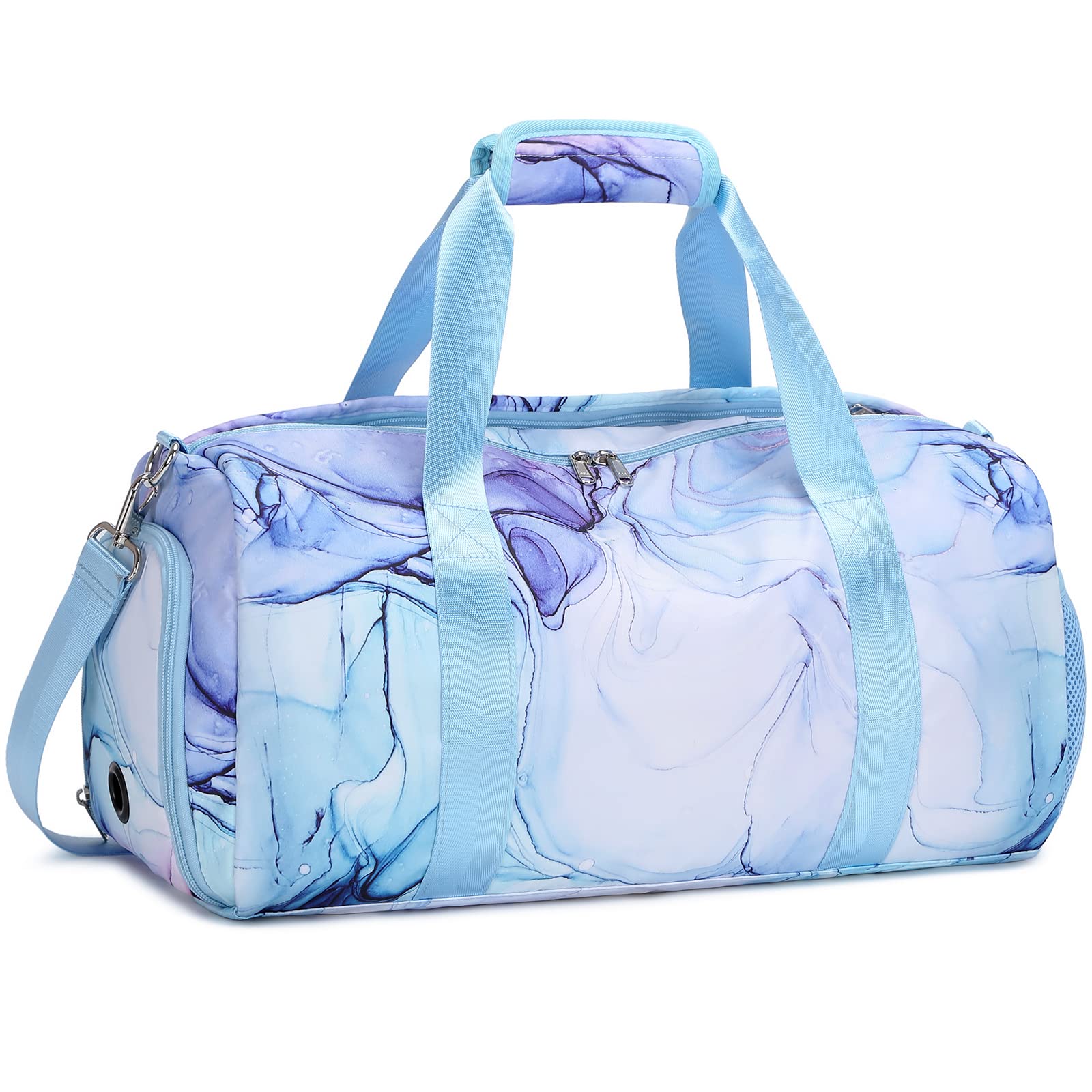**Waterproof Sports Duffle Bag for Girls - Gym, Dance, Travel & Sleepover Bag with Shoe Compartment & Wet Pocket | Perfect for Workouts, Dance Classes, Weekend Trips & Overnight Stays**