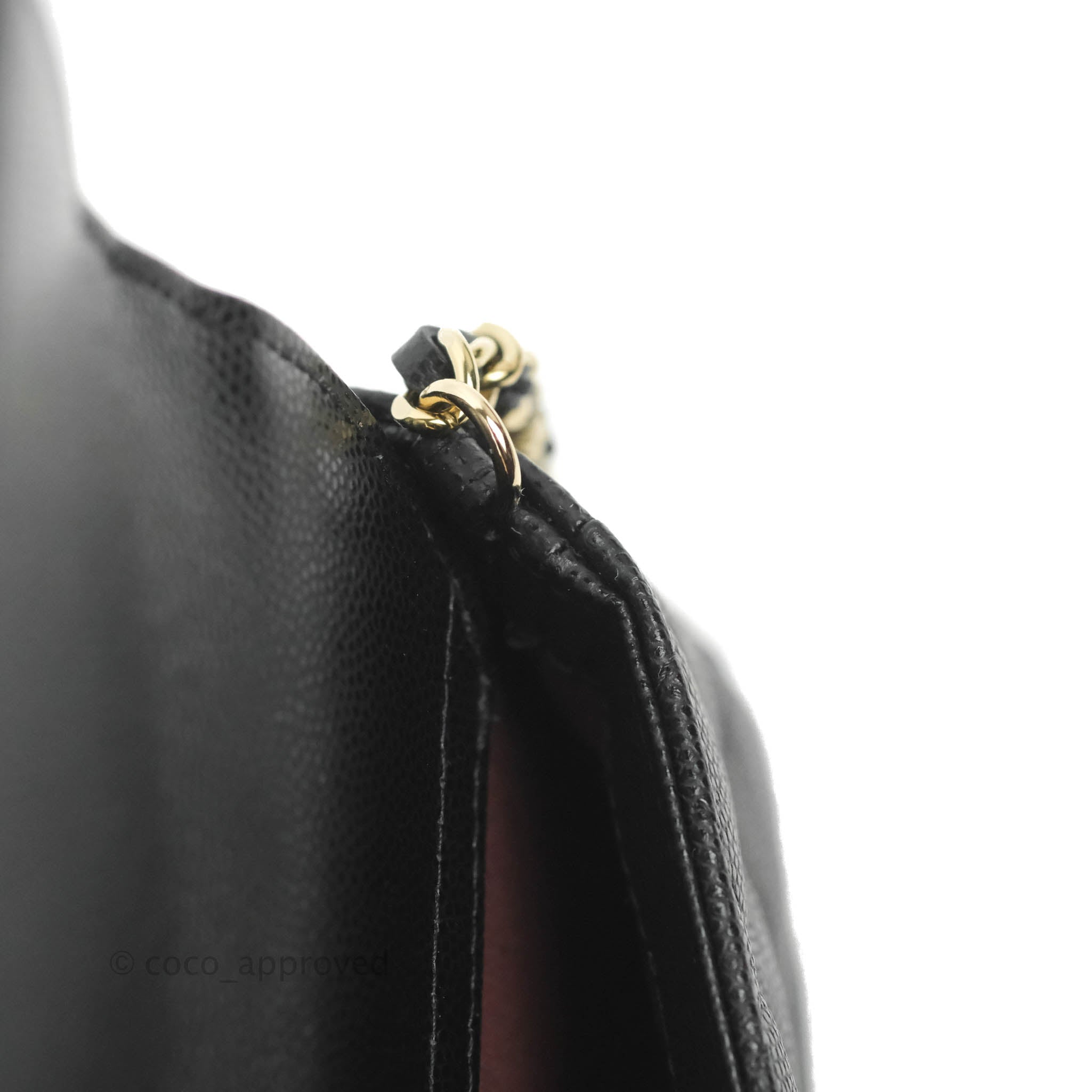 Chanel Classic Flap Phone Holder With Chain - Black Caviar Leather & Gold Hardware 22A - Luxury Phone Crossbody Bag for Women, Perfect for Parties & Daily Use