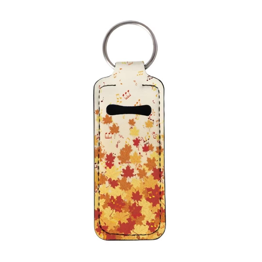 Stylish Print Chapstick Keychain Holder - Lipstick & Lip Balm Holder for Women - Perfect for Keychains, Purses, and Everyday Use