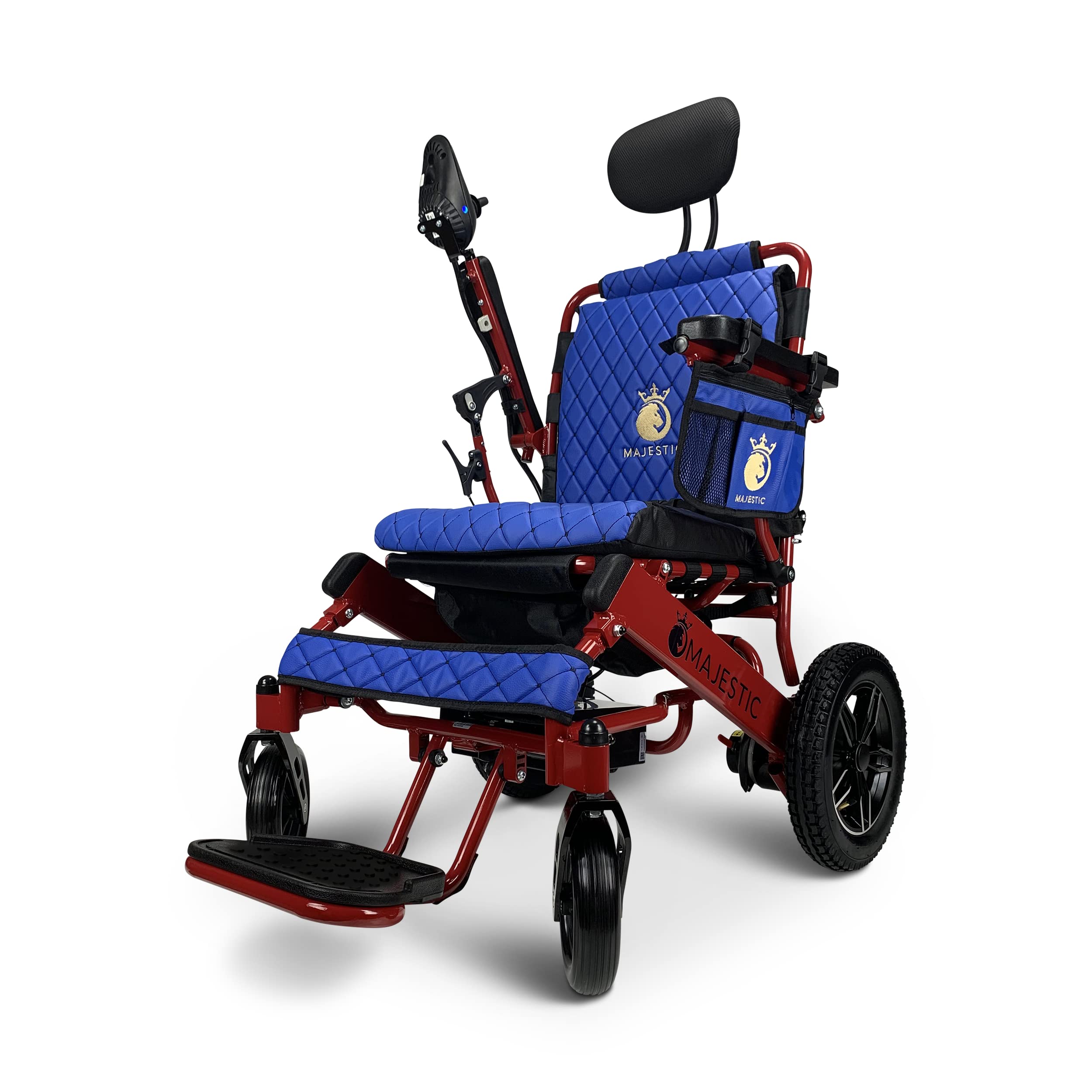 Foldable Lightweight Electric Wheelchair for Adults & Seniors - Portable Motorized Power Chair with Durable Ultra-Light Frame - Ideal for Indoor/Outdoor Use, Travel & Daily Mobility Assistance
