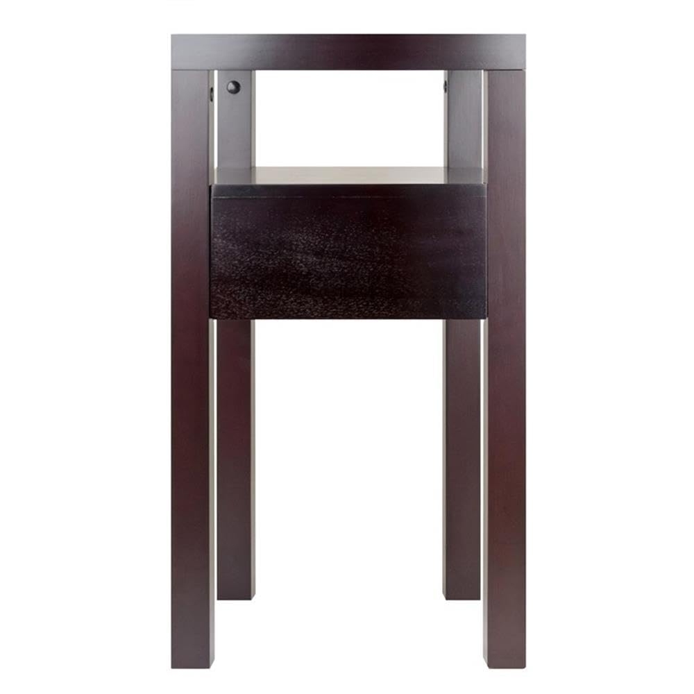 Pemberly Row Solid Wood Espresso Console Table - Transitional Style Entryway Furniture for Hallway, Living Room & Foyer Decor