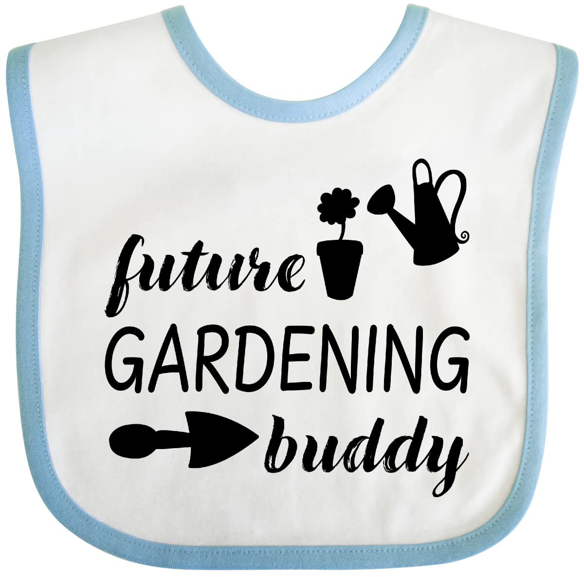Inktastic Future Gardening Buddy Baby Bib - Cute & Durable Organic Cotton Bib for Babies & Toddlers - Perfect for Feeding, Mealtime, and Messy Play