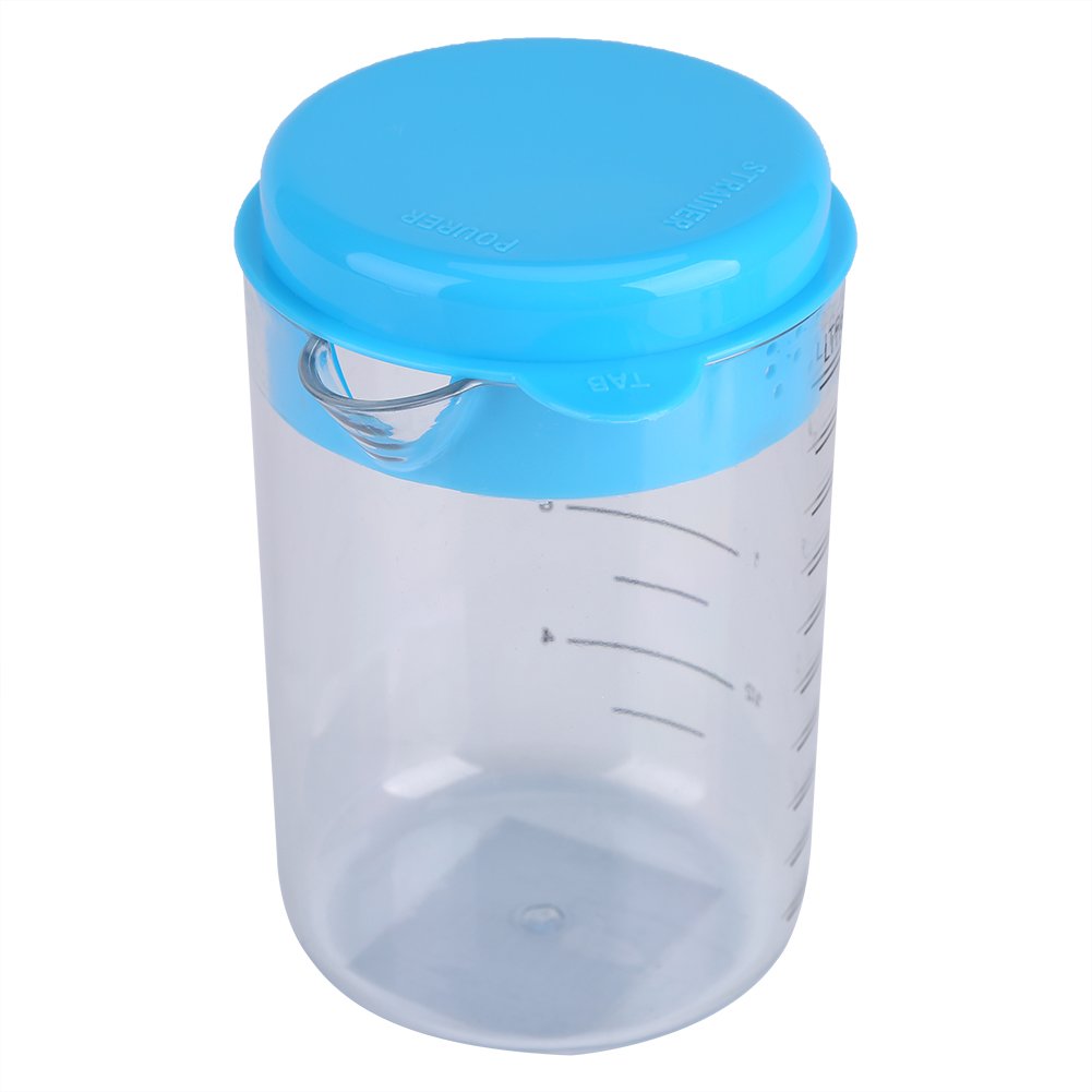 7-Piece Plastic Measuring Cup Set with Spout & Stackable Spoons - 500ml for Precise Tea, Coffee & Baking Measurements - Ideal for Kitchen, Lab & DIY Projects