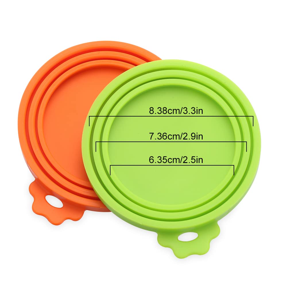 FRAMNG 6-Pack Universal Silicone Pet Food Can Covers - Fits 3 Standard Sizes, Dishwasher Safe Dog & Cat Food Can Lids (FR-GBG20220411) - Perfect for Fresh Food Storage at Home or Travel