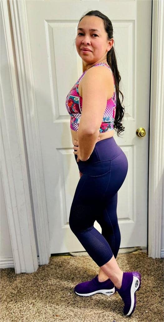 RAYPOSE Women's High Waist Workout Leggings with Pockets - Plus Size Gym Yoga Capri Pants with Mesh Cut Out Design for Running, Training & Lounge Wear