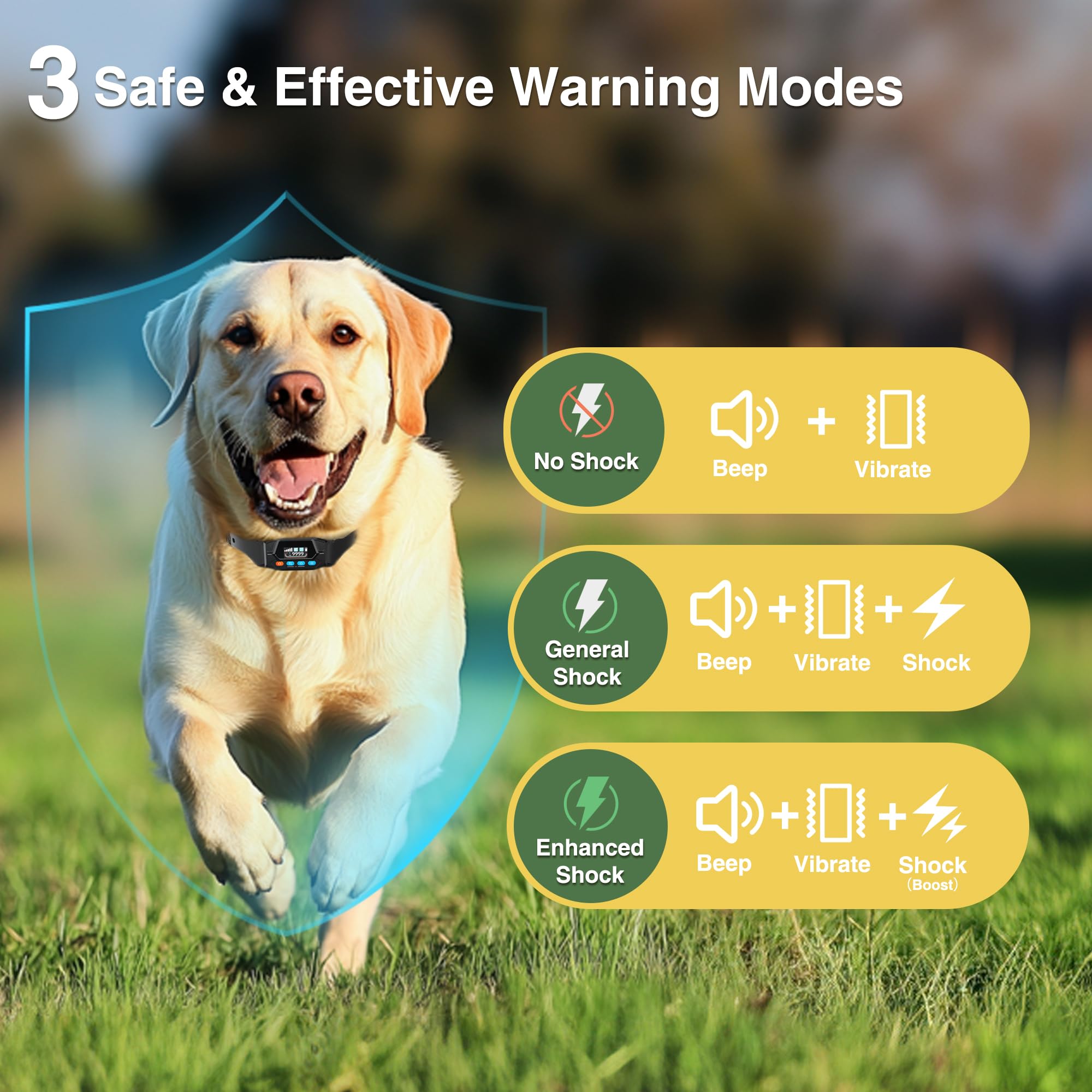 **PATPET Wireless Electric Dog Fence System for 2 Dogs – 33-9999 Yards Adjustable Range, Rechargeable, 3 Modes, IPX7 Waterproof, 24H GPS Collar – Perfect for Large Yards, Training & Outdoor Adventures**