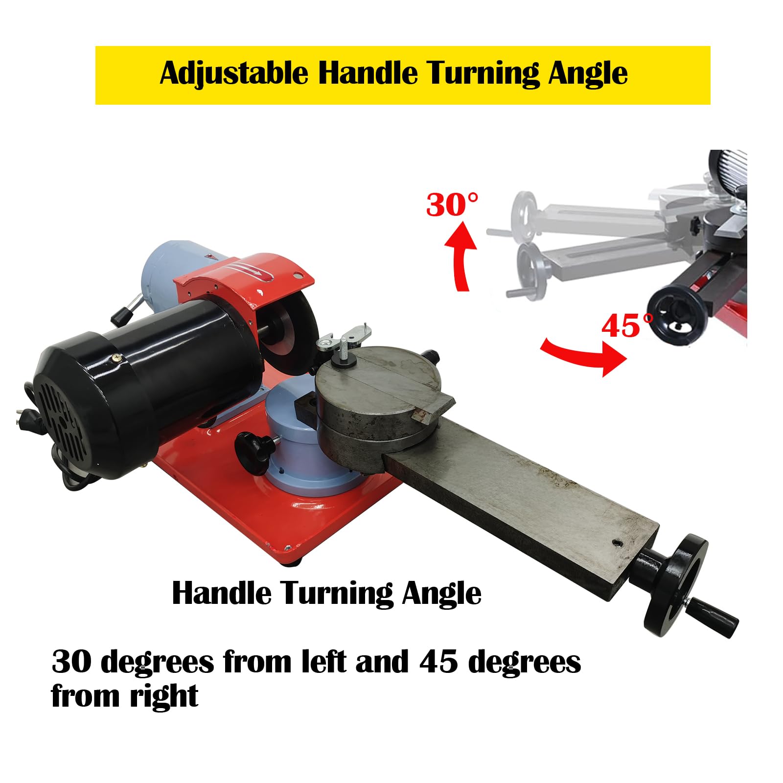 INTBUYING 110V 250W Circular Saw Blade Sharpener with 6 Saw Centerings & 5in Grinding Wheel - Carbide Tipped Saw Blade Grinder Machine for Woodworking & DIY Projects - Perfect for Sharpening Rotary Angle Saw Blades in Home Workshops & Professional Job Sites