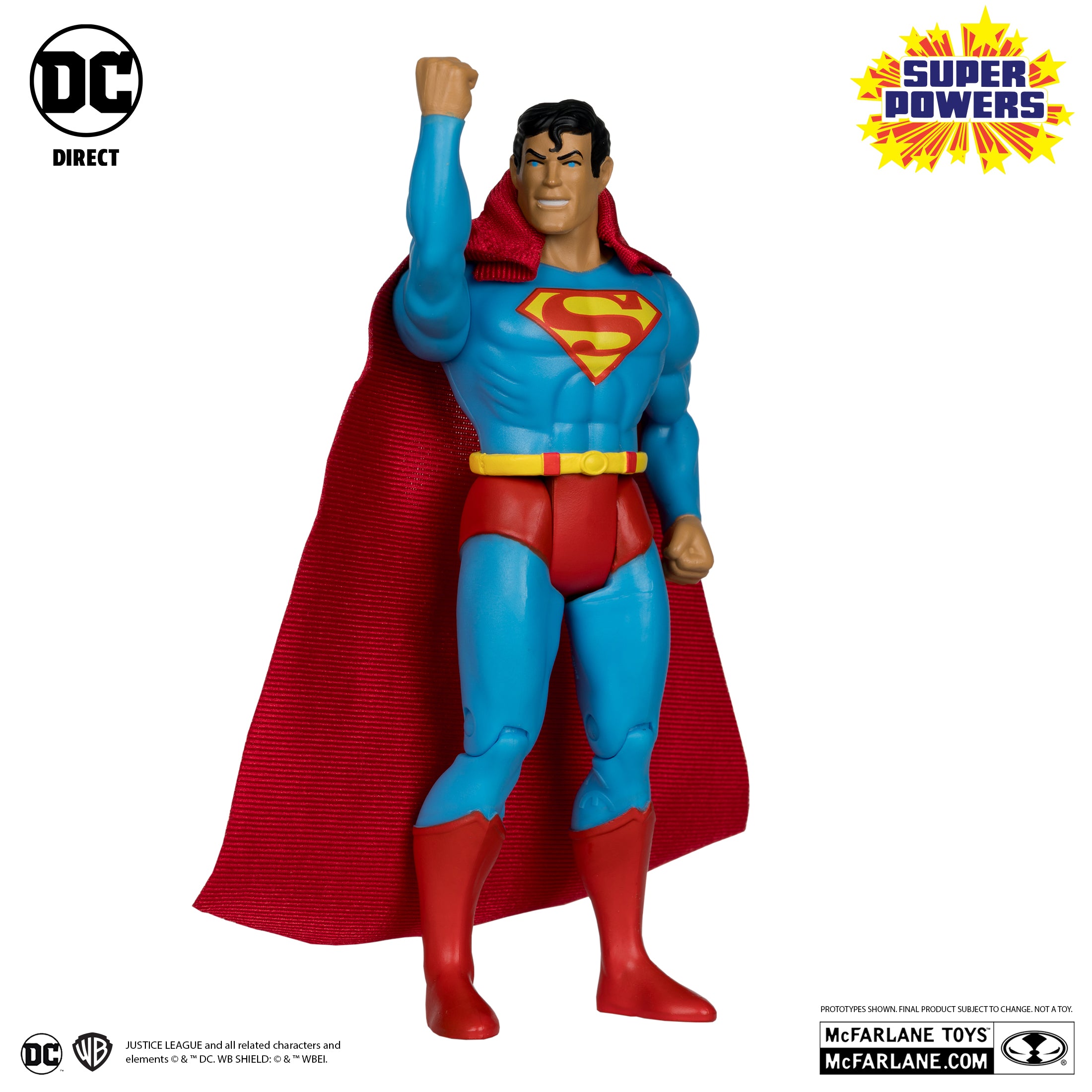 DC Comics Superman Classic Action Figure - McFarlane Toys Collectible for Display, Gifts & Superhero Fans | Perfect for Home Decor, Office Display & Comic Book Collections