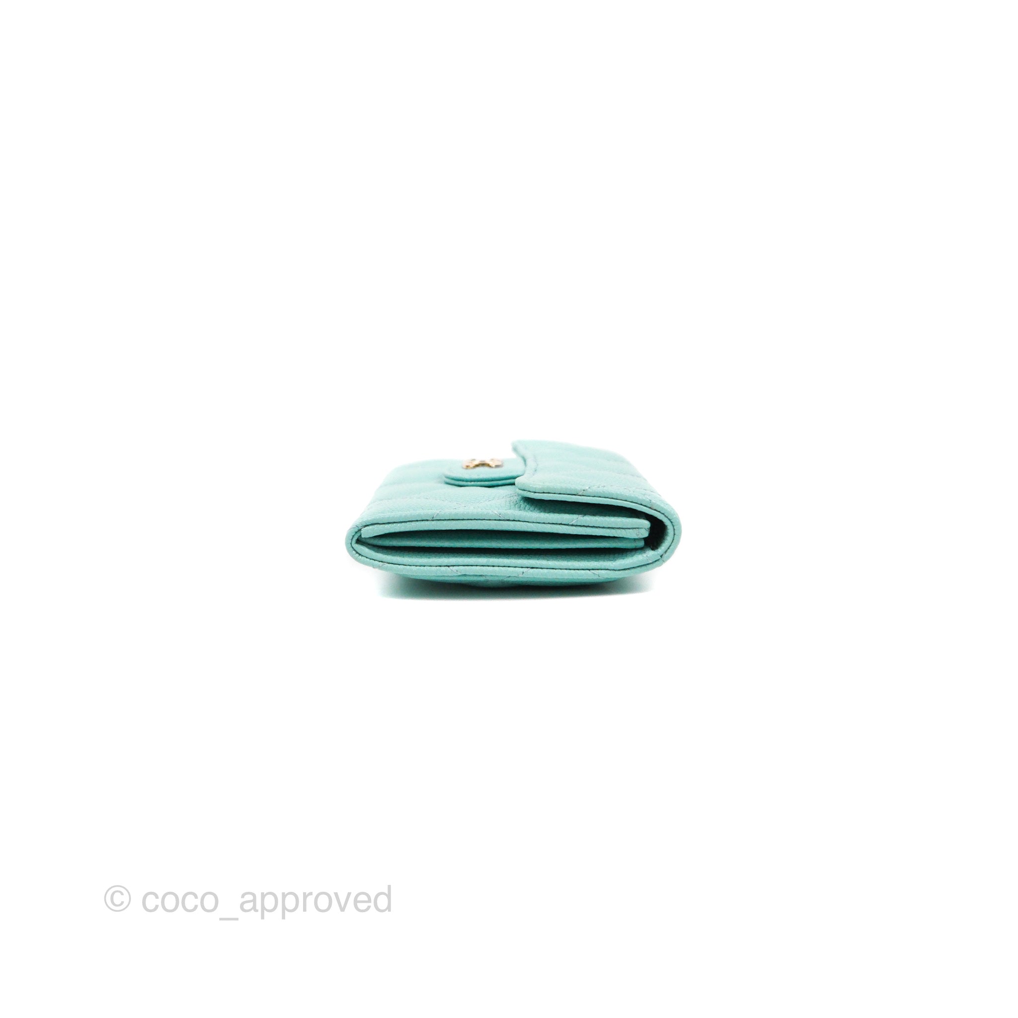 Chanel Classic Flap Coin Purse in Tiffany Blue Caviar Leather with Silver Hardware - Perfect for Everyday Use & Luxury Gift Giving