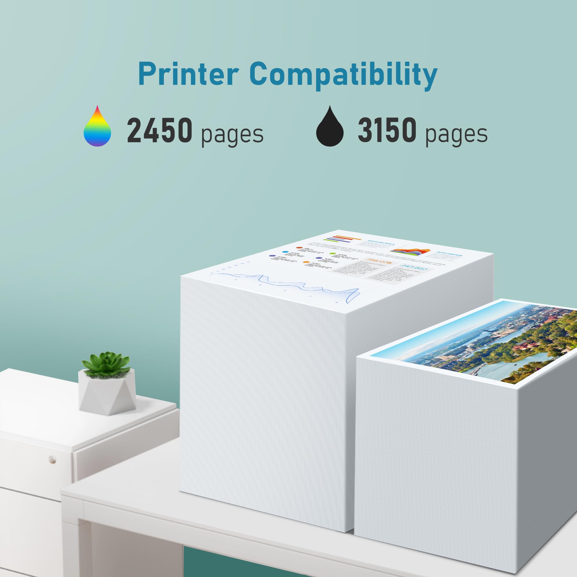 HP 206X 206A Toner Cartridges (4 Pack) - High Yield Compatible with HP Color Pro MFP M283fdw M283cdw M255dw M282nw Printers - Includes Smart Chip - CMYK Colors - Perfect for Office & Home Printing Needs