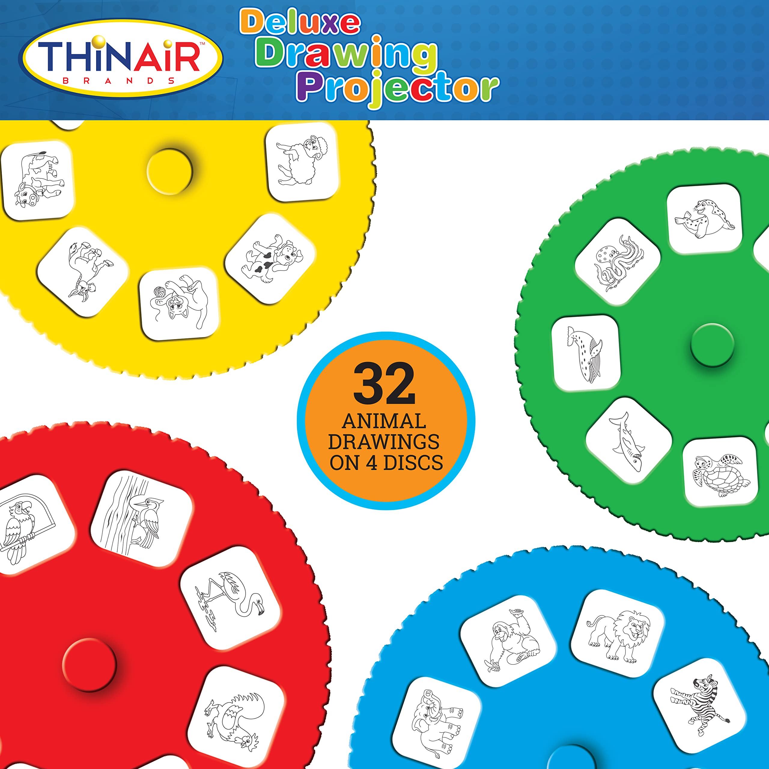 Kids Drawing Projector with 32 Animal Images - Fun Tracing Toy for Preschool Learning & Creative Play