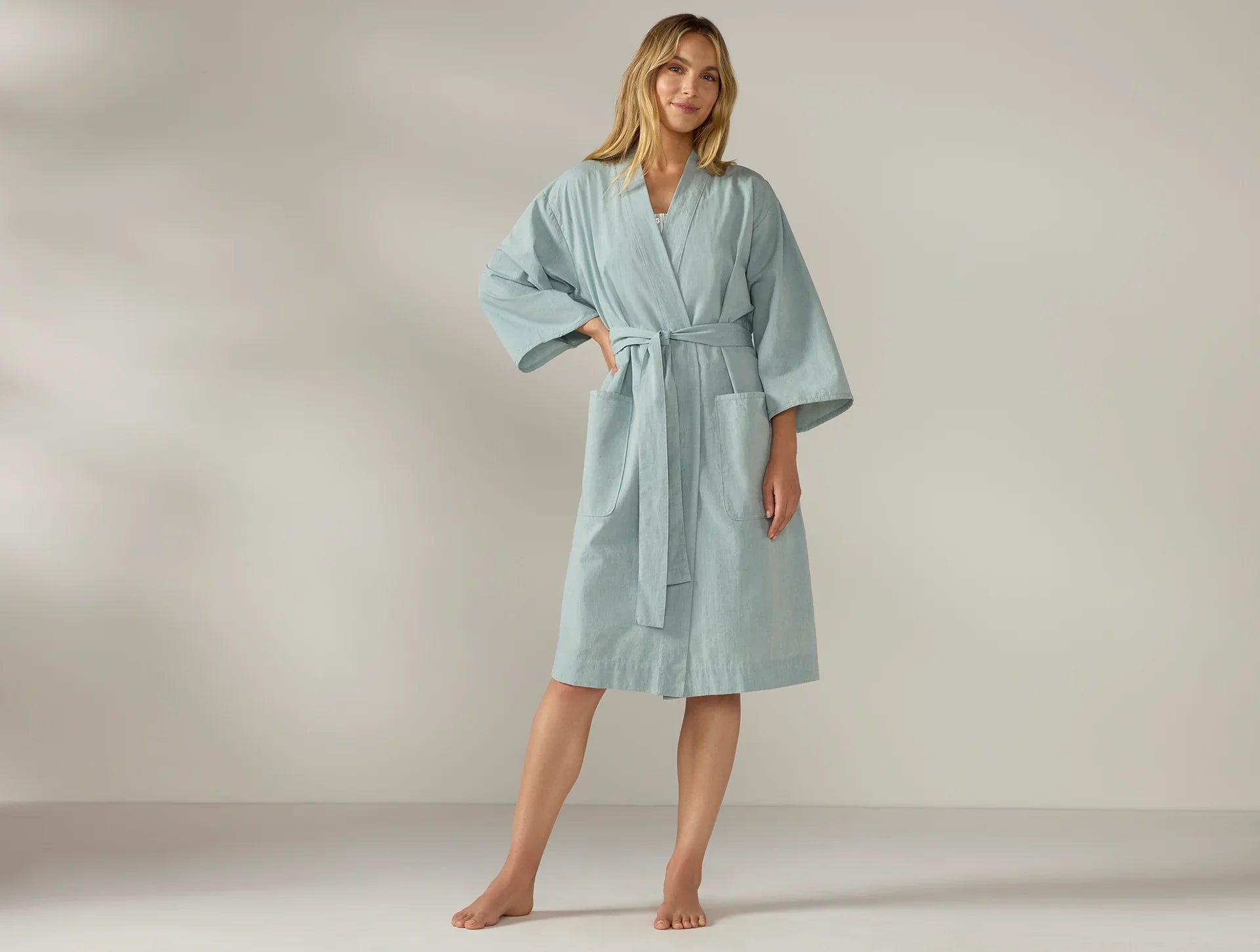 Women's Isla Organic Cotton Robe - Soft & Breathable Bathrobe for Spa, Lounge & Post-Shower Comfort - Eco-Friendly Loungewear for Relaxation at Home