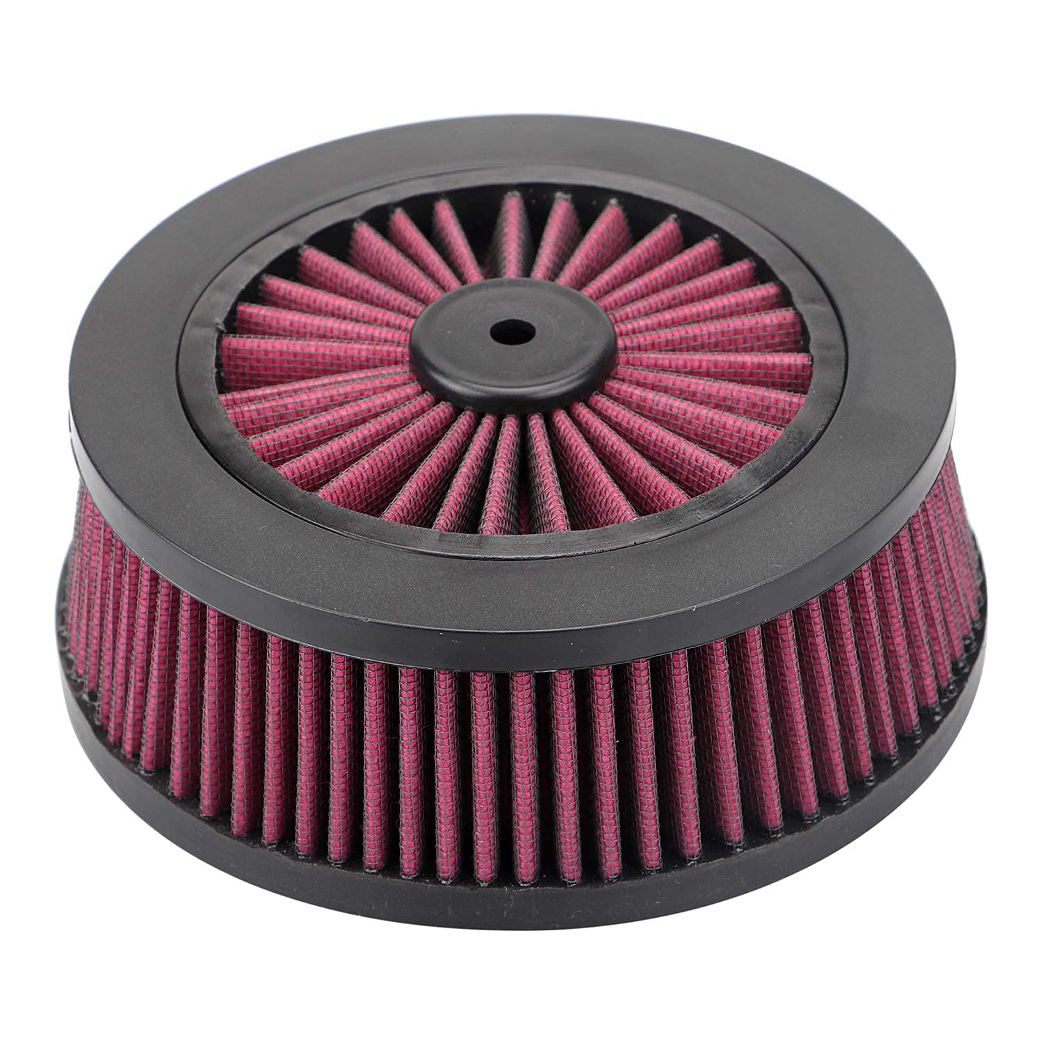 Replacement Air Cleaner Intake Filter Element for Harley Sportster Dyna Wide Glide Softail Touring Street Electra Glide - High Performance Red Air Filter - Perfect for Motorcycle Maintenance & Off-Road Riding
