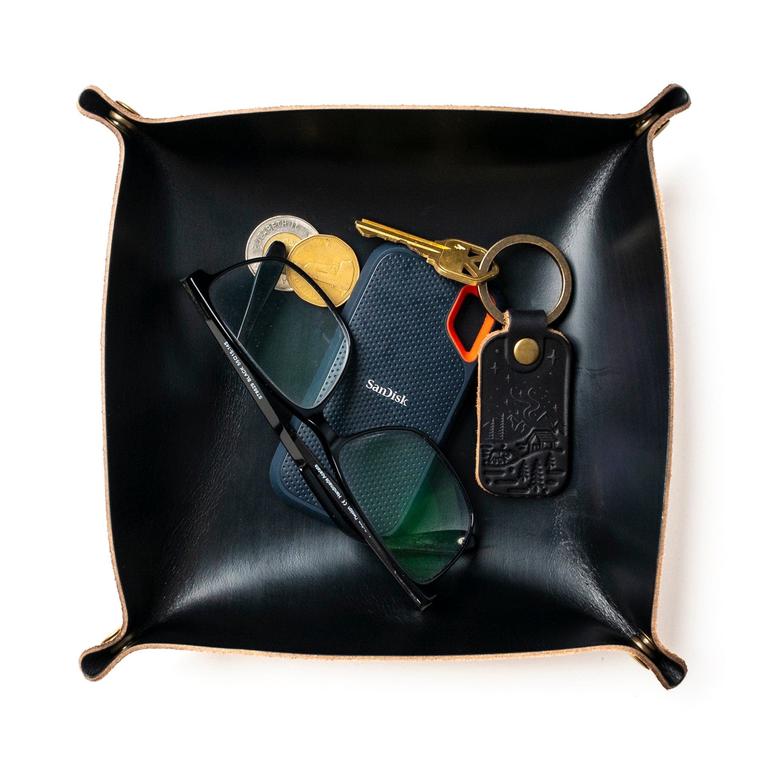 Premium Leather Valet Tray for Keys, Wallet & Jewelry | Handmade Organizer for Dresser, Nightstand & Entryway | Perfect Gift for Men & Women
