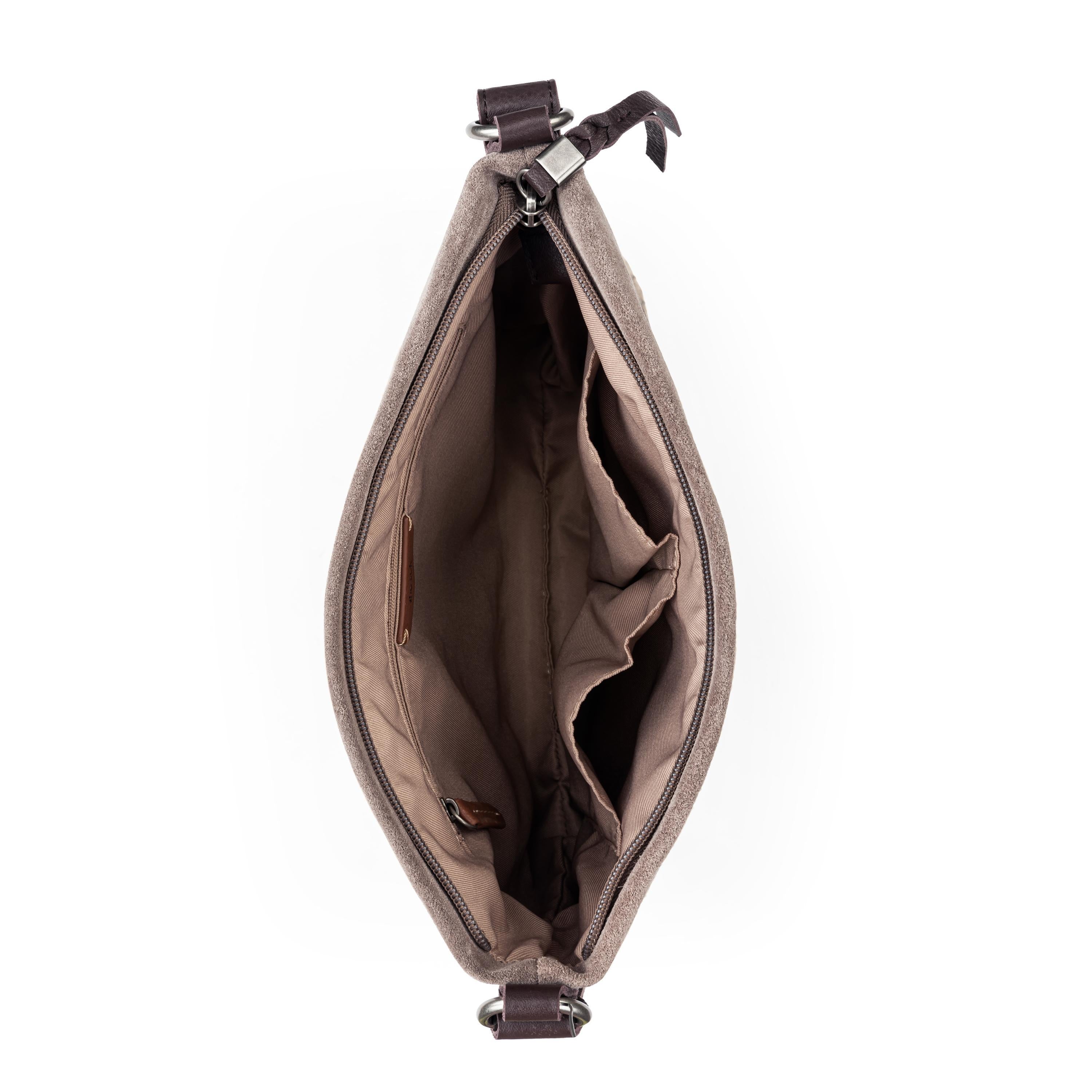 Melrose Crossbody Bag - Genuine Leather & Mushroom Suede Handbag for Women | Perfect for Work, Travel & Everyday Use