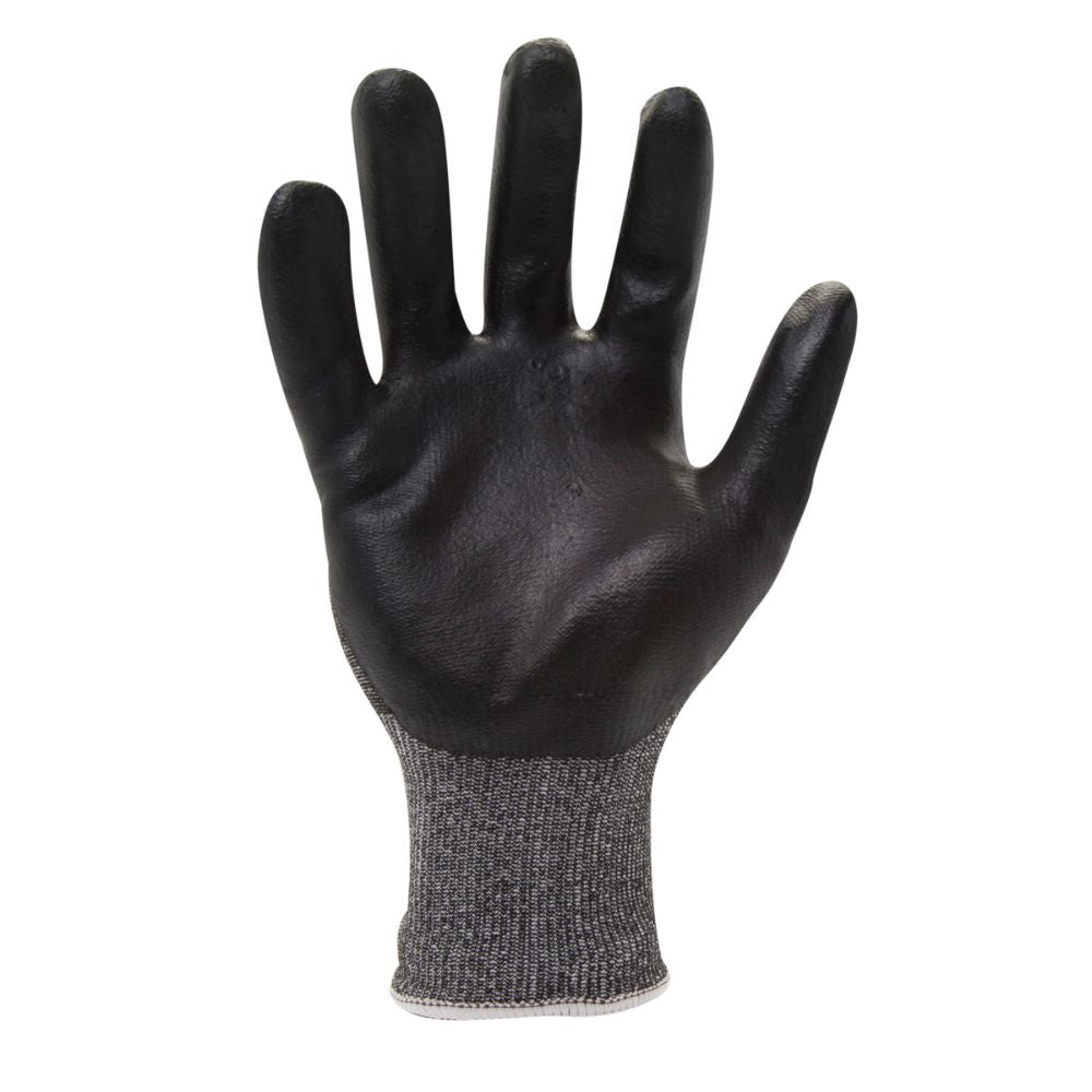 212 Performance AXC5 06 012PR AX360 Foam Nitrile Dipped Cut Resistant Gloves - EN Level 5, ANSI A3 Certified - XX Large Black/Gray - Ideal for Construction, Metalworking & Industrial Safety Use