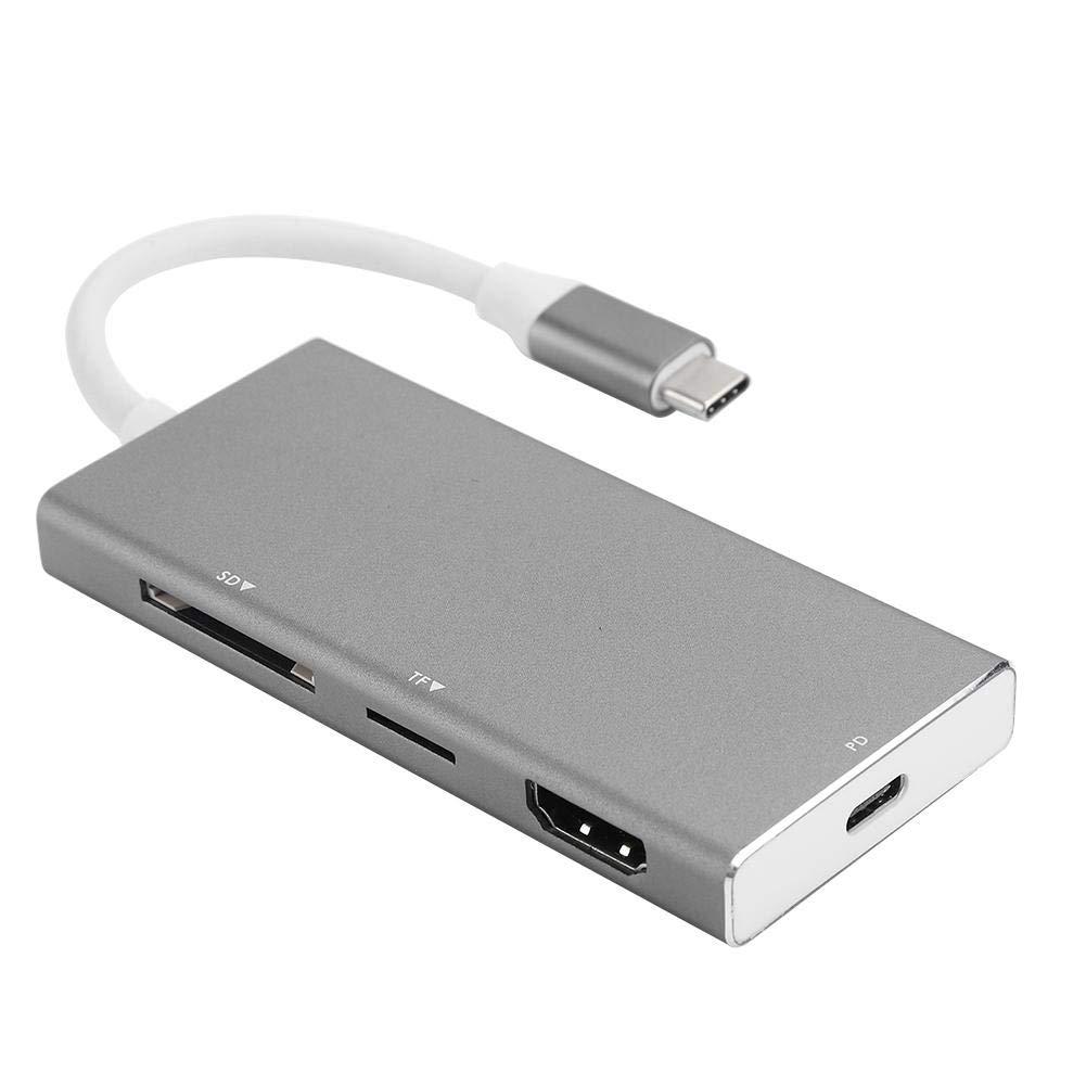Cuifati 7-in-1 USB C Hub with HDMI, Ethernet, USB 3.0 Ports - Multi-Port Type-C Adapter for MacBook Pro/Air, Dell XPS, iPad Pro - Perfect for Home Office, Online Meetings & 4K Video Streaming