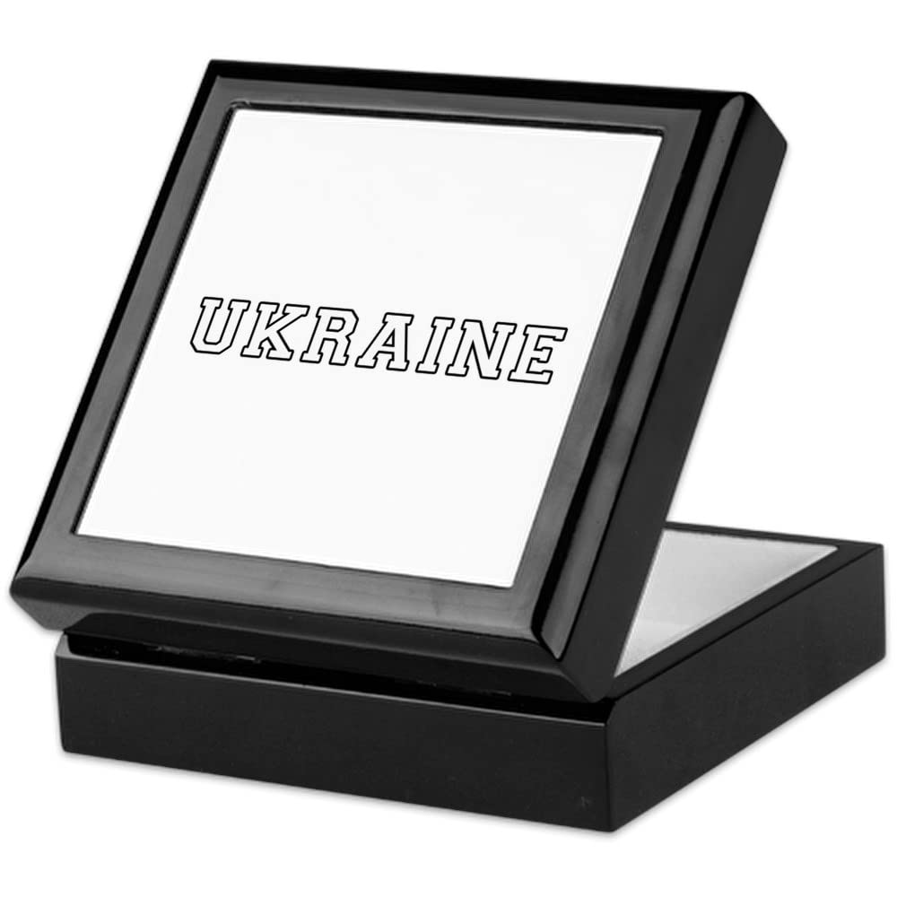 Ukraine Themed Keepsake Box - Handcrafted Hardwood Jewelry Storage Box with Velvet Lining | Perfect for Jewelry Organization, Gift Giving & Memory Preservation