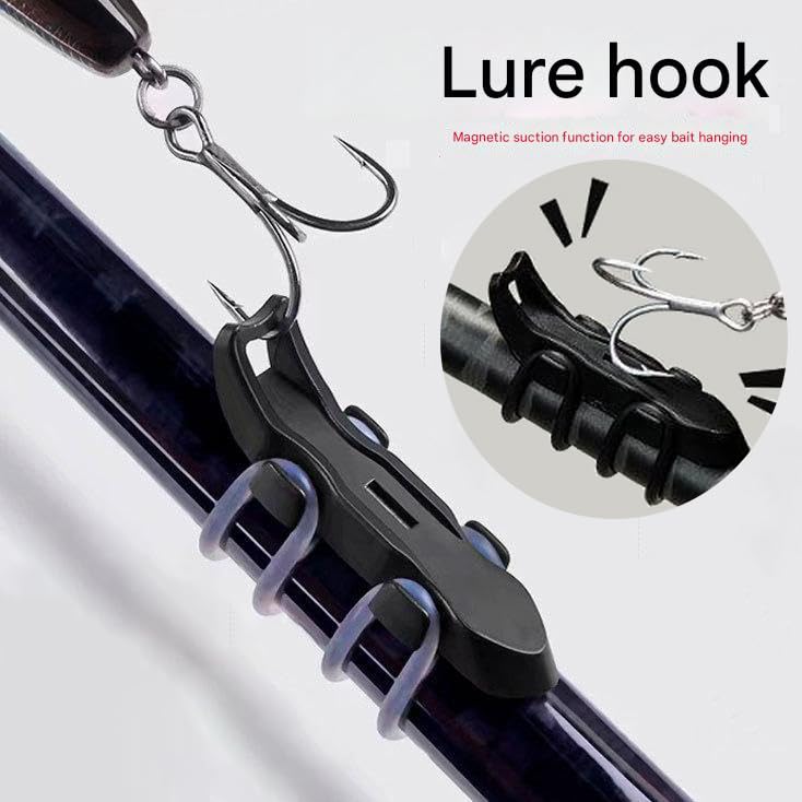 Strong Magnetic Fishing Hook Holder - Secure Lure & Bait Keeper for Fishing Rods | Durable White Fishing Tackle Accessory | Perfect for Shore Fishing, Boat Trips & Ice Angling