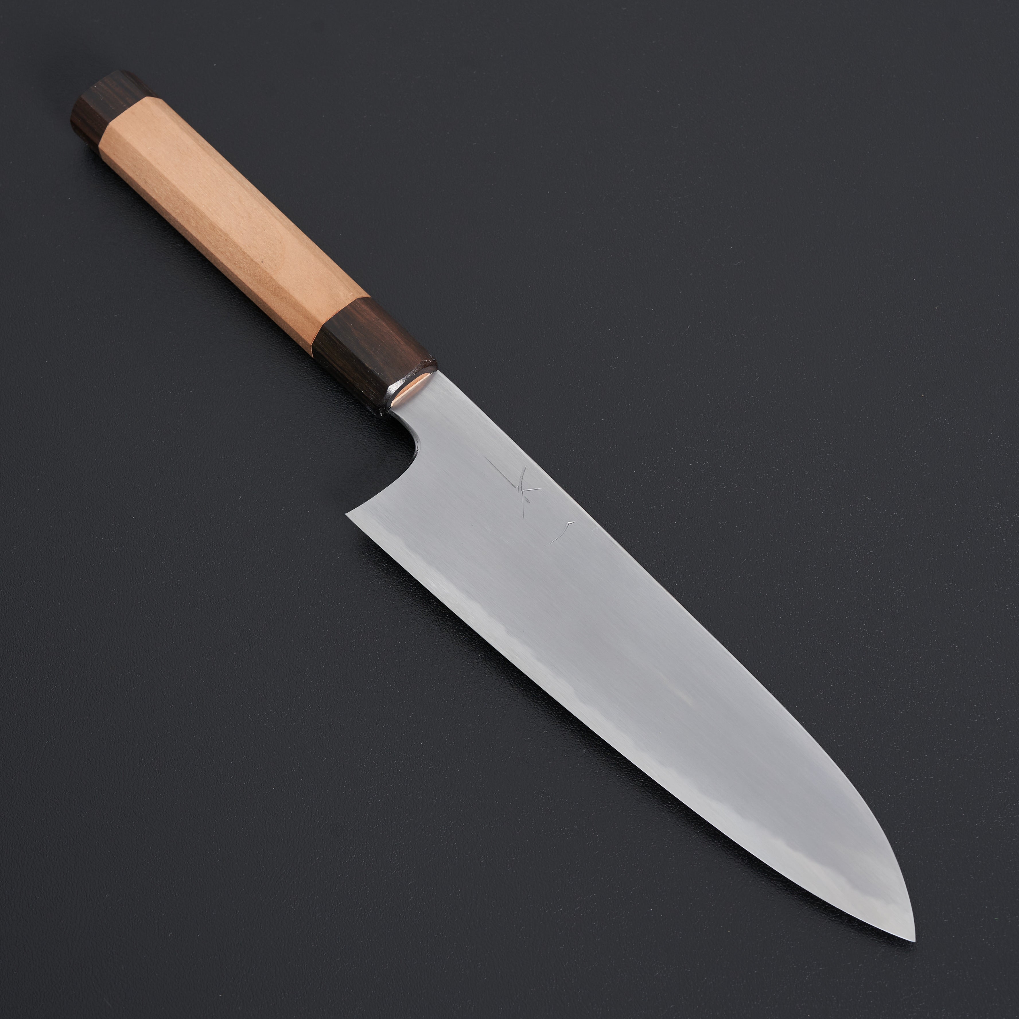 Hitohira Gorobei Rikichi Blue #2 Kasumi Gyuto 210mm Japanese Chef Knife - Premium Cherry Wood Handle - Sharp Carbon Steel Blade for Professional Cooking & Sushi Preparation