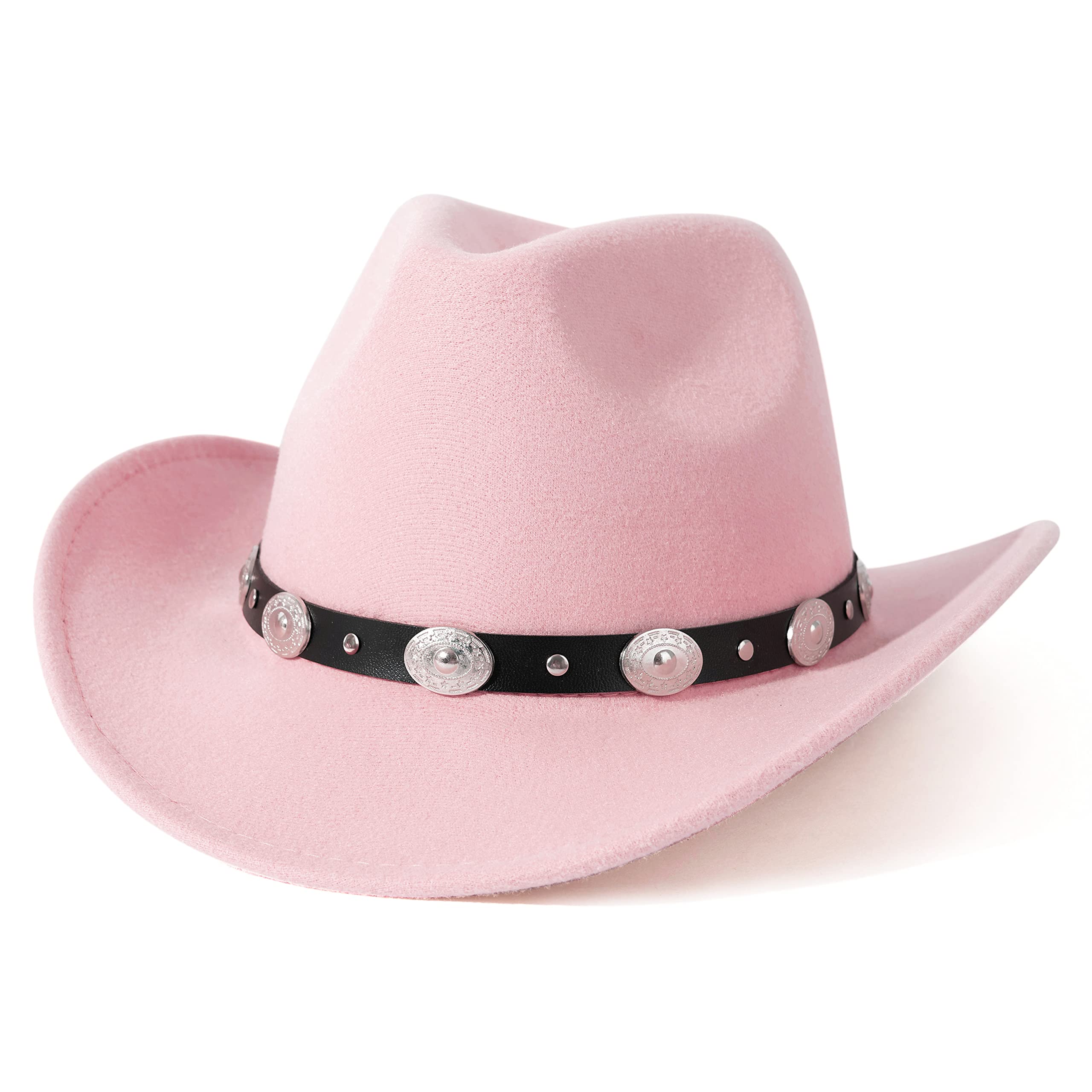 Stylish Lisianthus Felt Wide Brim Cowboy Hat for Men & Women - Perfect for Western Rides, Country Music Festivals & Outdoor Adventures