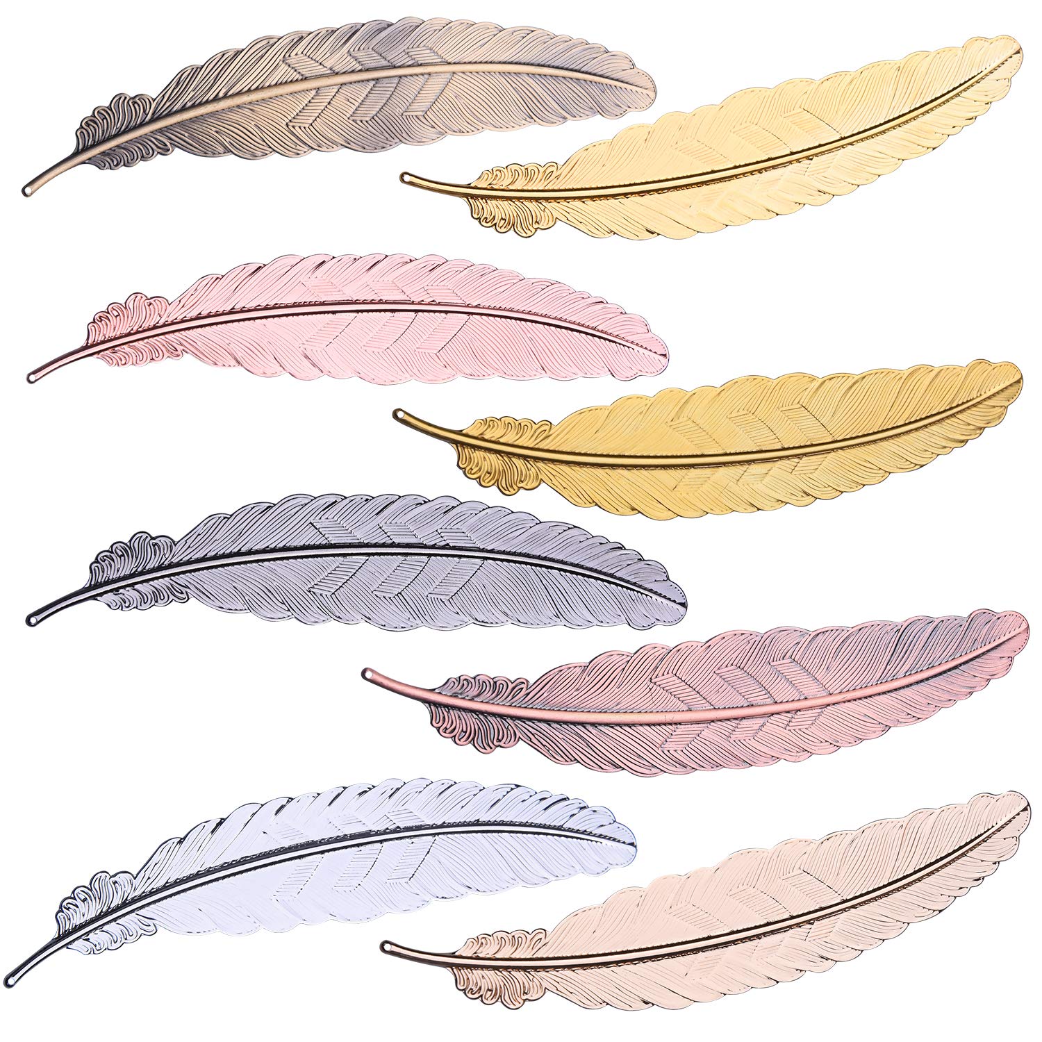 Vintage Feather Metal Bookmarks - 24pcs Gifts for Book Lovers, Kids & Teachers | Reading Accessories