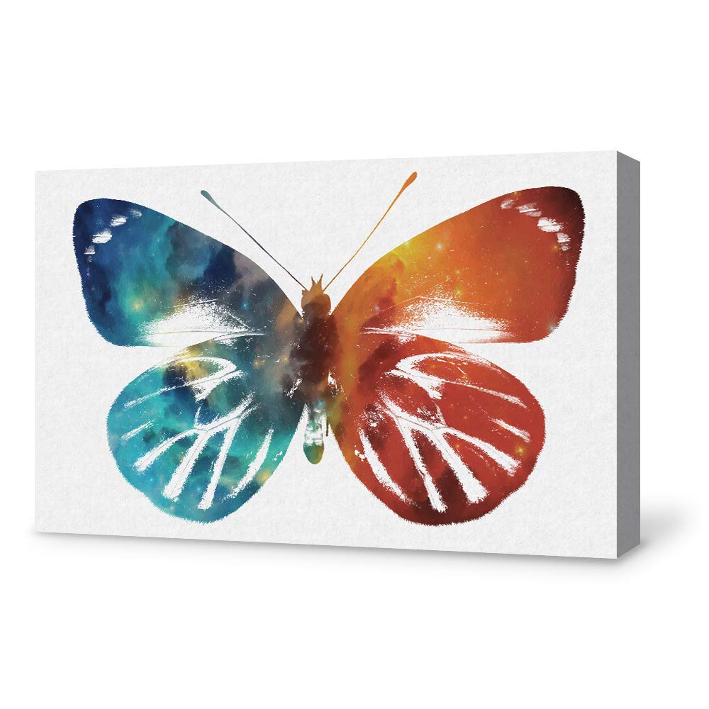 Beautiful Butterfly Giclee Canvas Wall Art - 12x18 Inches, Vibrant Home Decor for Bedroom, Living Room, Office, and Nursery