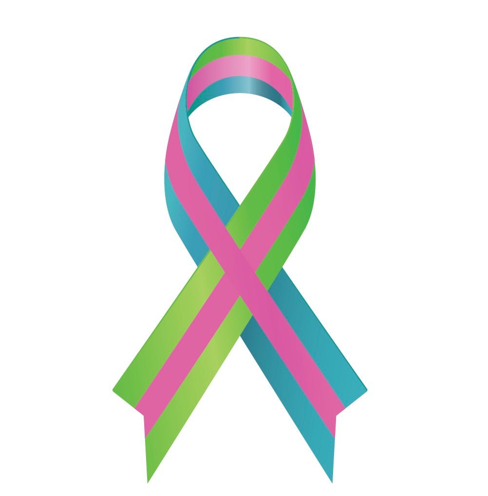Metavivor Metastatic Breast Cancer Ribbon Decal - Vinyl Sticker for Car, Laptop, Water Bottle - Show Support for Cancer Awareness