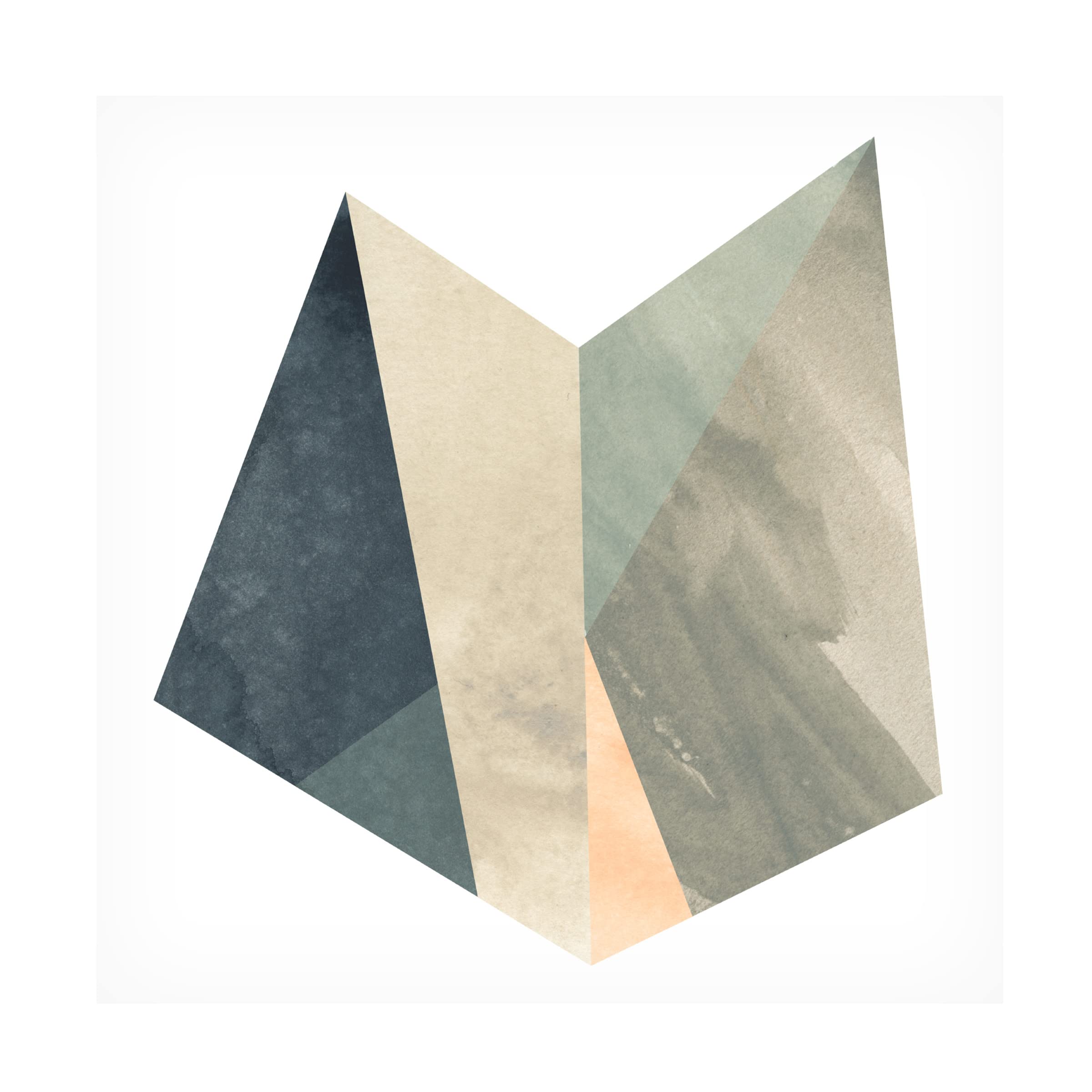 Trademark Fine Art 'Marble Origami II' Canvas Wall Art by June Erica Vess - Modern Abstract Painting for Living Room, Bedroom & Office Decor