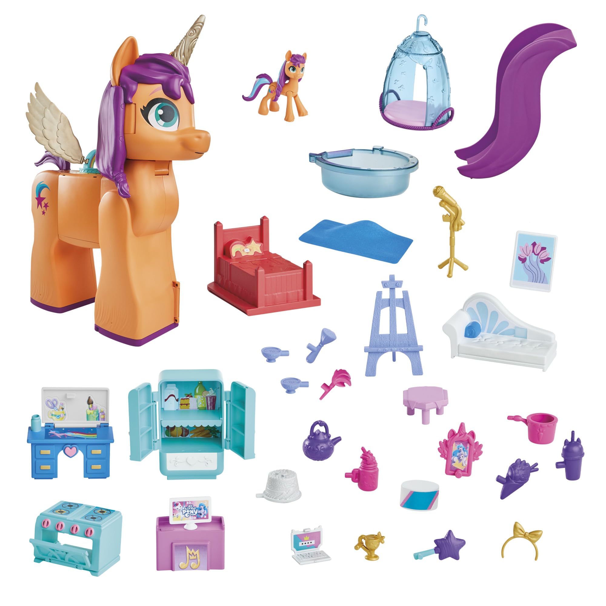 My Little Pony Transforming Doll Playset - 25-Inch Sunny's Interactive Toy with Reveal Feature for Kids Ages 5+ | Perfect for Birthday Gifts & Pretend Play (Amazon Exclusive)