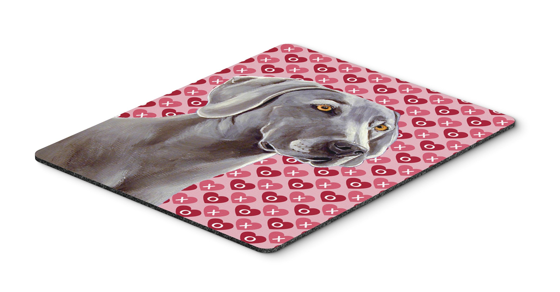 Weimaraner Hearts Love & Valentine's Day Mouse Pad - Large Washable Non-Slip Desk Mat for Home Office, Gaming & Computer Work | Cute Dog Portrait Mousepad for Laptop & PC Use | Perfect Gift for Pet Lovers