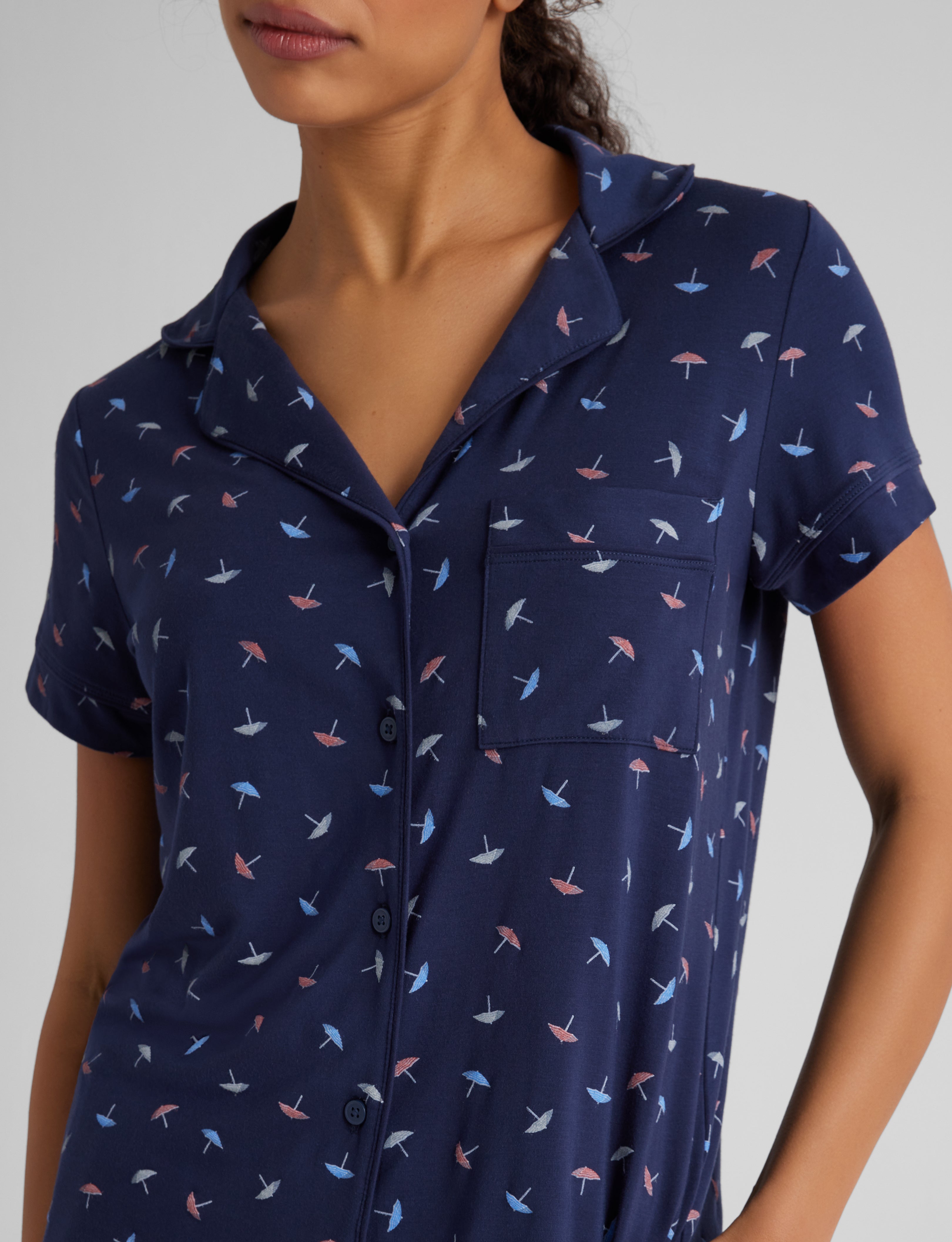 Comfy Women's Pajama Set - Soft Sleepwear Top & Shorts for Lounge & Relaxation at Home | Perfect for Nightwear, Vacation & Cozy Evenings