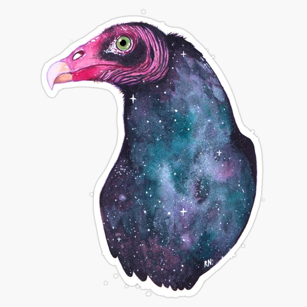 Galaxy Turkey Vulture Vinyl Waterproof Sticker Decal - 5 Inch Durable Decorative Sticker for Cars, Laptops, Walls, Windows & Bumpers - Perfect for Outdoor Use, DIY Decor & Personalization