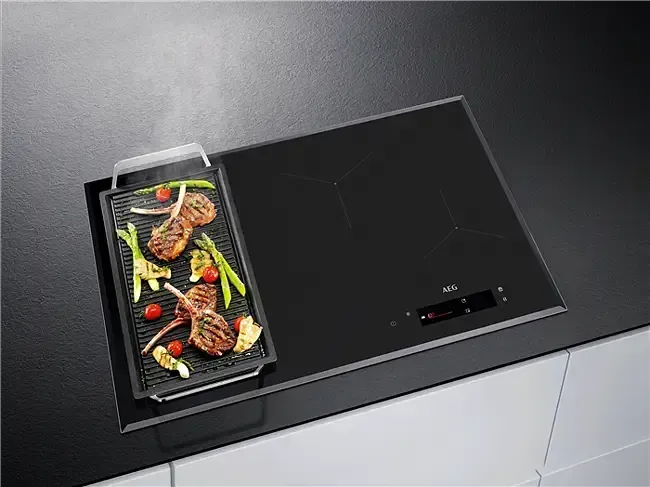 AEG 80cm 4 Zone Induction Cooktop with SenseFry Technology - Fast Heating, Energy Efficient Stove for Home Kitchen, Perfect for Frying, Boiling & Simmering