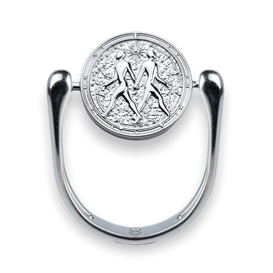 Stylish Silver Zodiac Fidget Ring for Anxiety Relief - Perfect for Stress Relief, Focus & Meditation | Astrology Jewelry Gift for Women & Men
