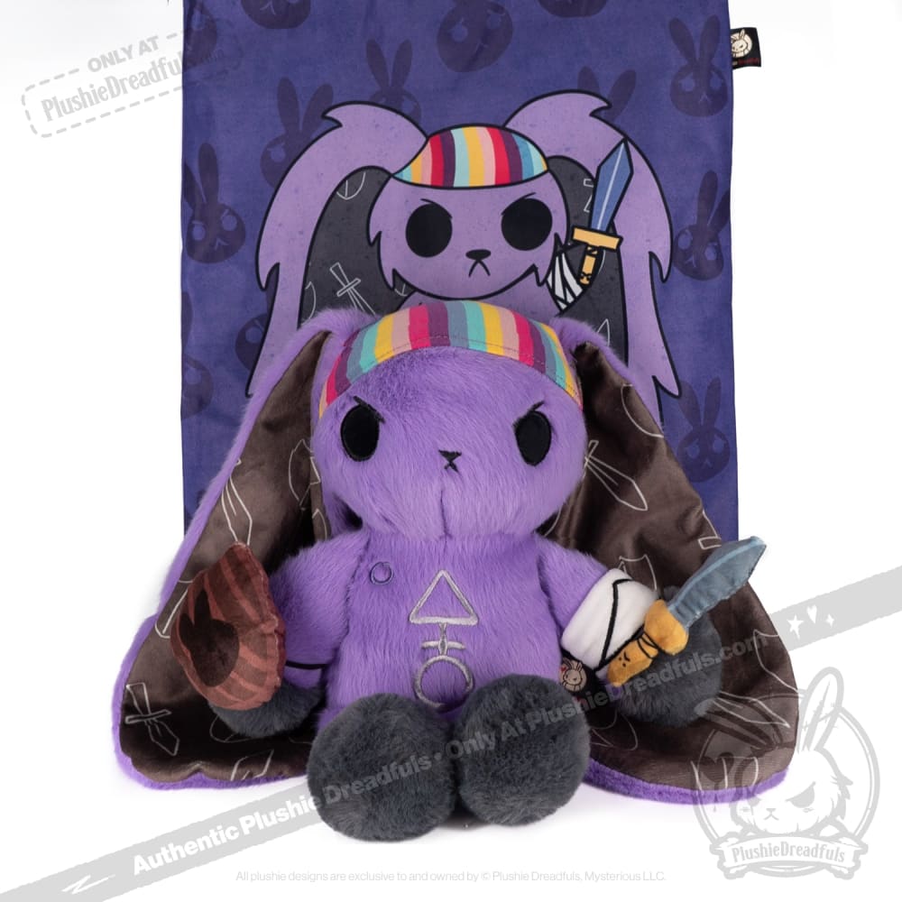 Plushie Dreadfuls Cancer Warrior Rabbit - Soft Stuffed Animal Toy for Comfort & Support | Chemo Gift, Hospital Companion, Emotional Support Plush