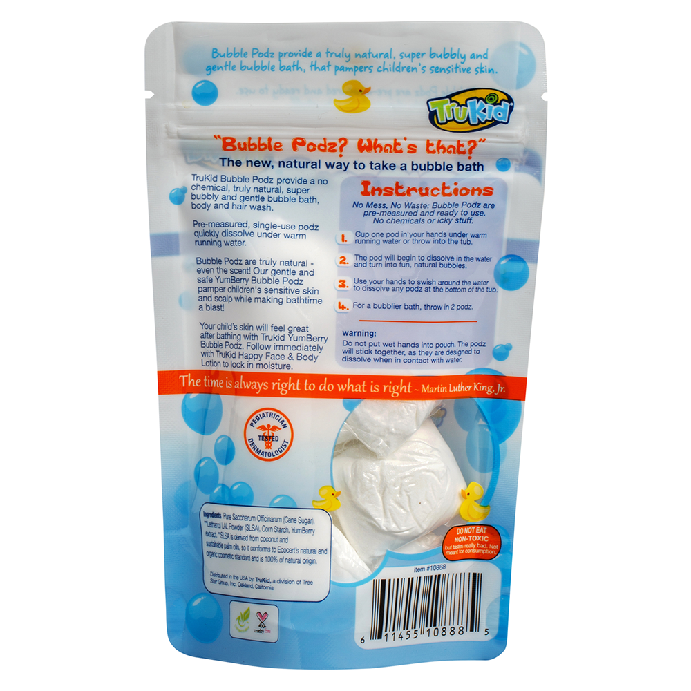 TruKid Bubble Podz - Fun & Safe Bubble Bath for Kids | Gentle & Hypoallergenic | Perfect for Bath Time Play & Relaxation