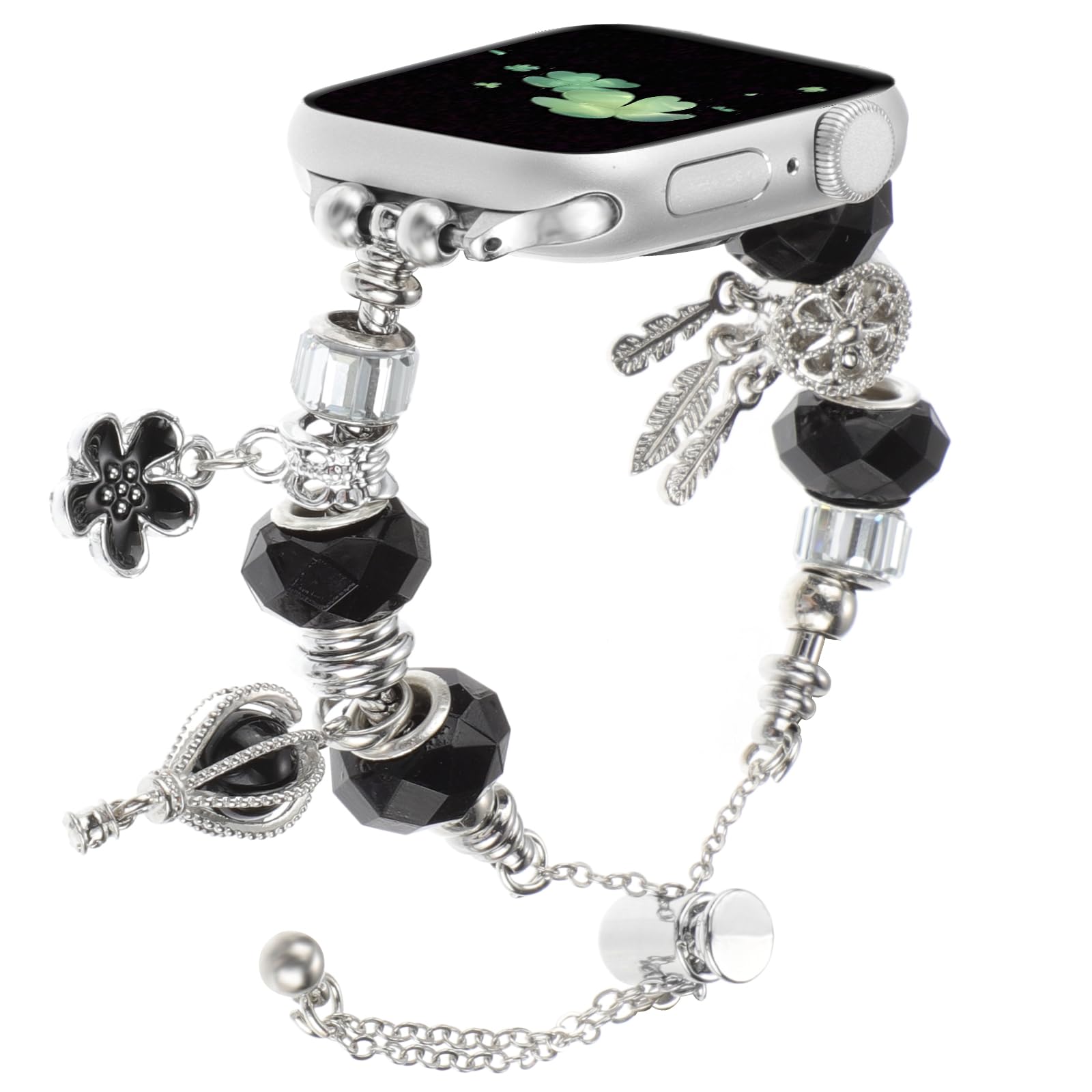 Sparkly Stainless Steel Apple Watch Band 38mm 40mm 41mm - Elegant Jewelry Bracelet Compatible with iWatch Series SE/7/6/5/4/3/2/1 - Fashion Accessory for Women | Perfect for Work, Parties, Date Nights, Gym & Everyday Wear | Ideal for Office, Wedding, Travel & Casual Outfits
