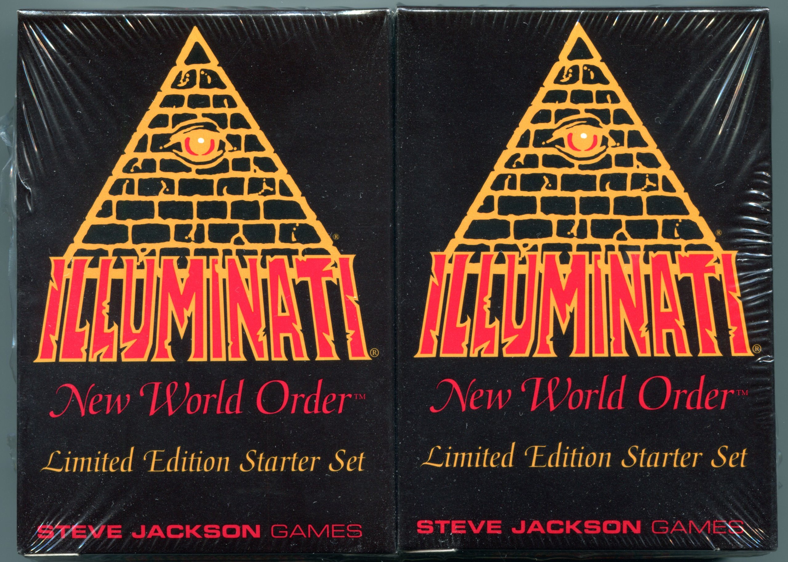 1994-1995 Illuminati New World Order Collectible Card Game - INWO Limited Edition Starter Set (Factory Sealed, 2 Double Decks 110 Cards Total) by Steve Jackson - Vintage Trading Card Game for Collectors & Strategy Gamers - Perfect for Game Nights, Gift Giving & Nostalgic 90s Gaming