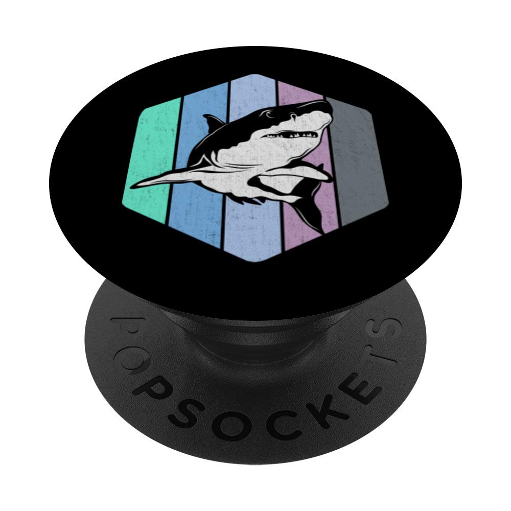Vintage Shark Design PopSockets Phone Grip & Stand - Expandable Phone Holder for iPhone, Samsung, Tablets - Perfect for Gaming, Watching Videos & Taking Selfies
